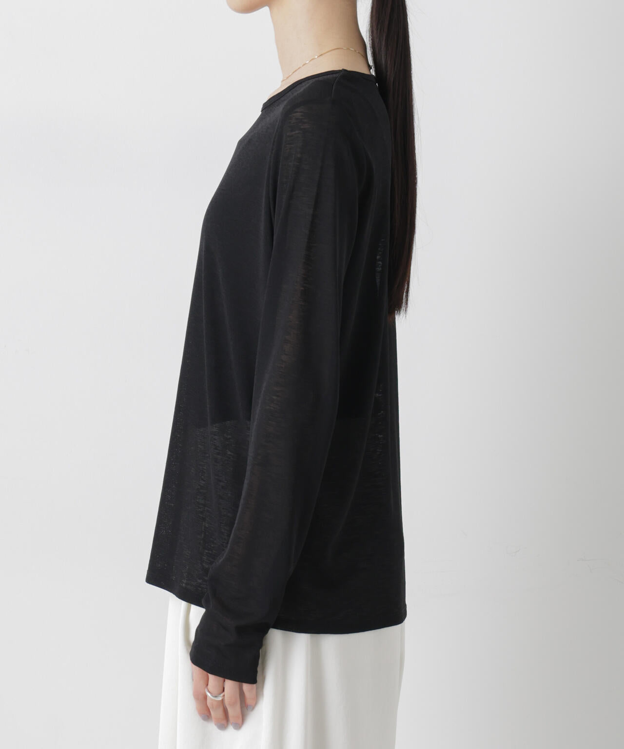 スラブシアーロングスリーブTシャツ 6736123301
