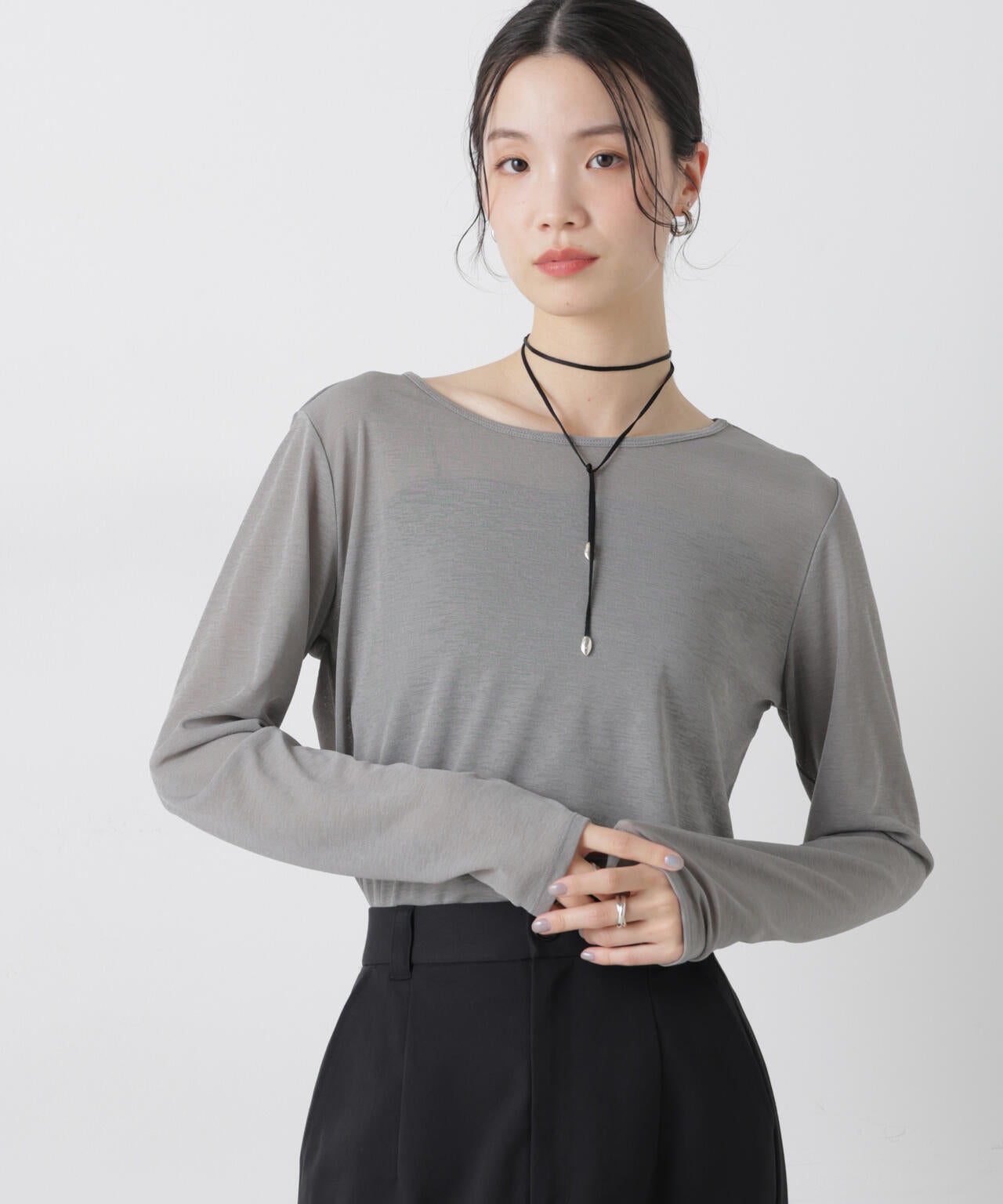 スラブシアーロングスリーブTシャツ 6736123301