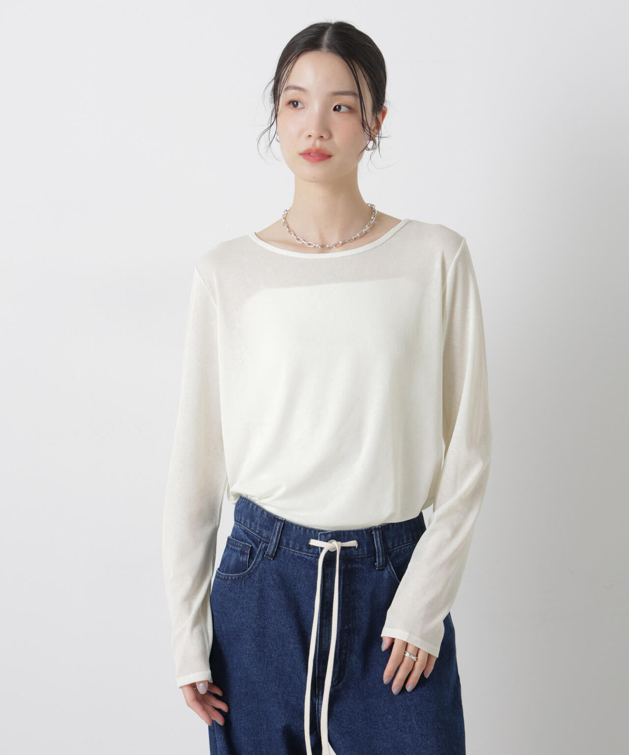 スラブシアーロングスリーブTシャツ 6736123301
