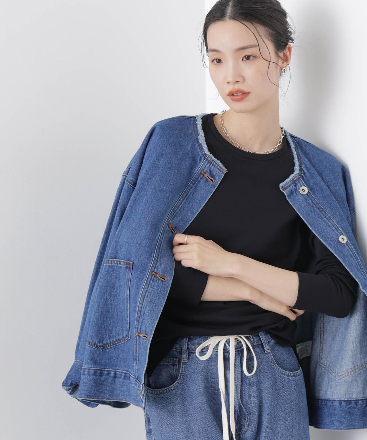 Repur加工 スムースシルケットロングスリーブトップス 6736123308
