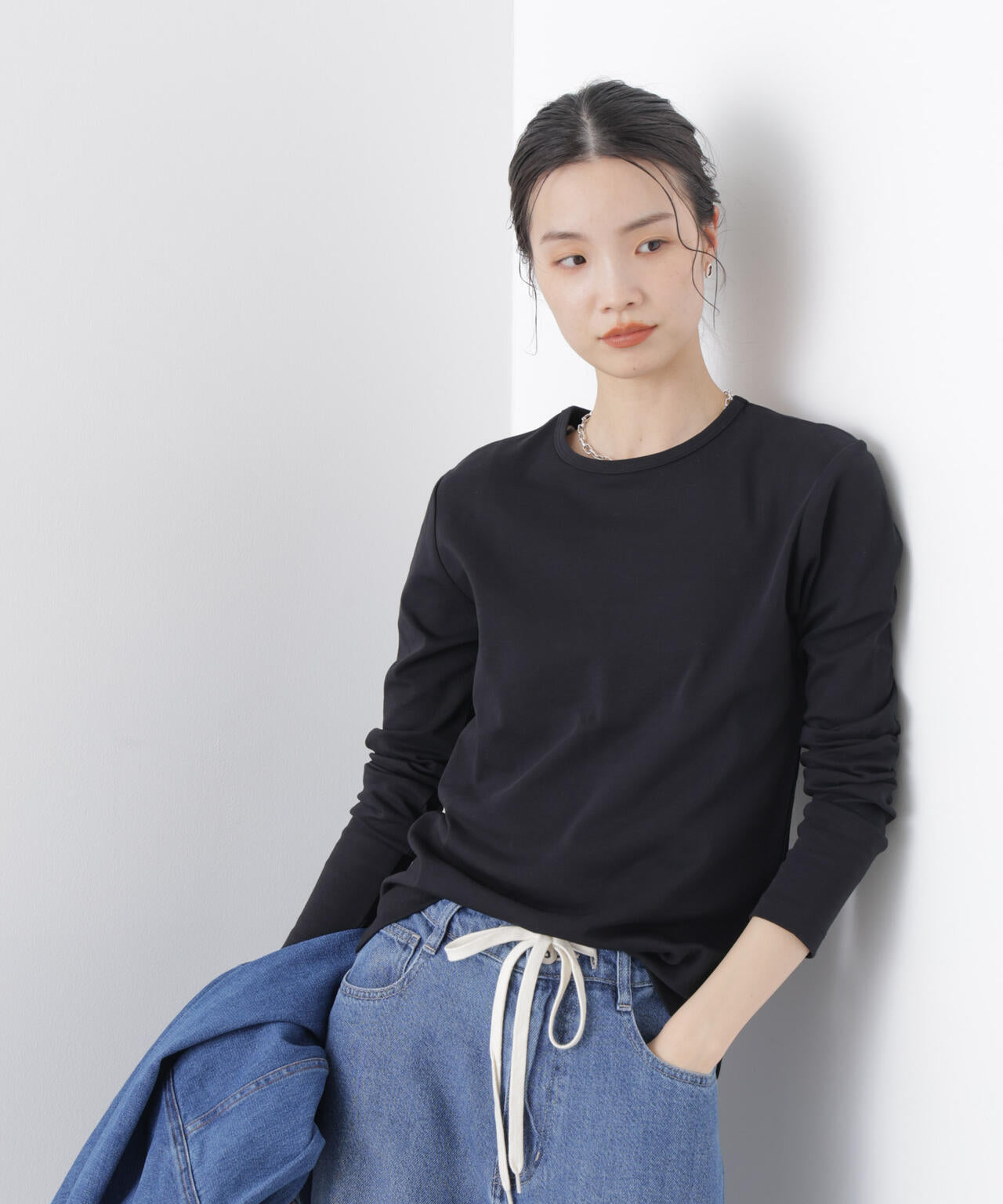 Repur加工 スムースシルケットロングスリーブトップス 6736123308