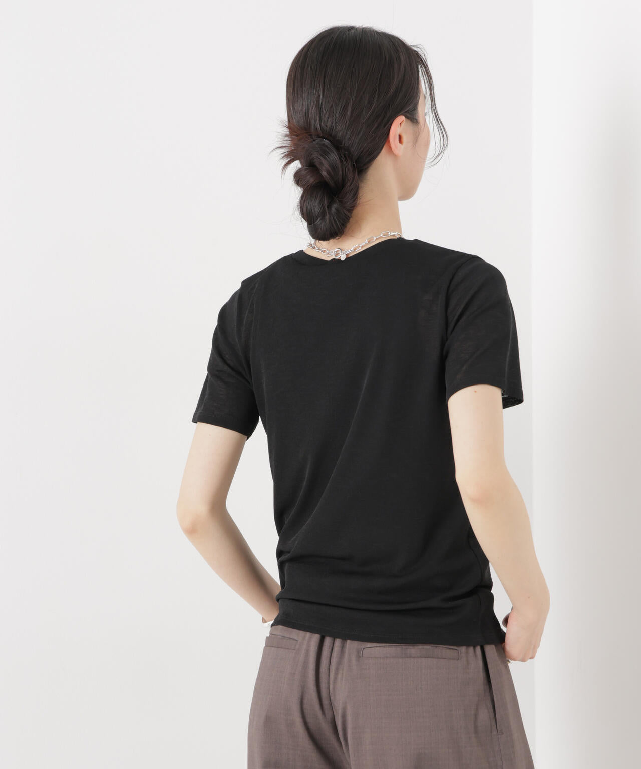 スラブシアー半袖Tシャツ 6736124301