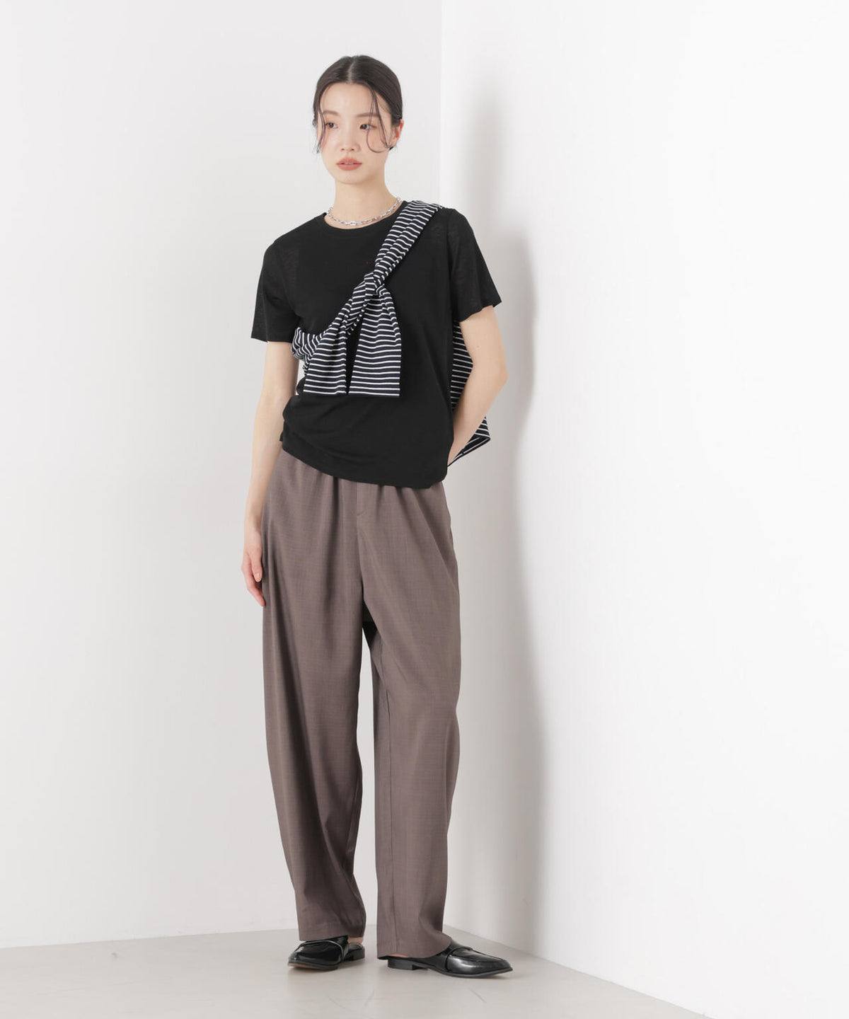 スラブシアー半袖Tシャツ 6736124301