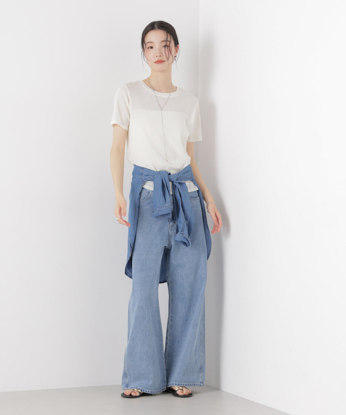 スラブシアー半袖Tシャツ 6736124301