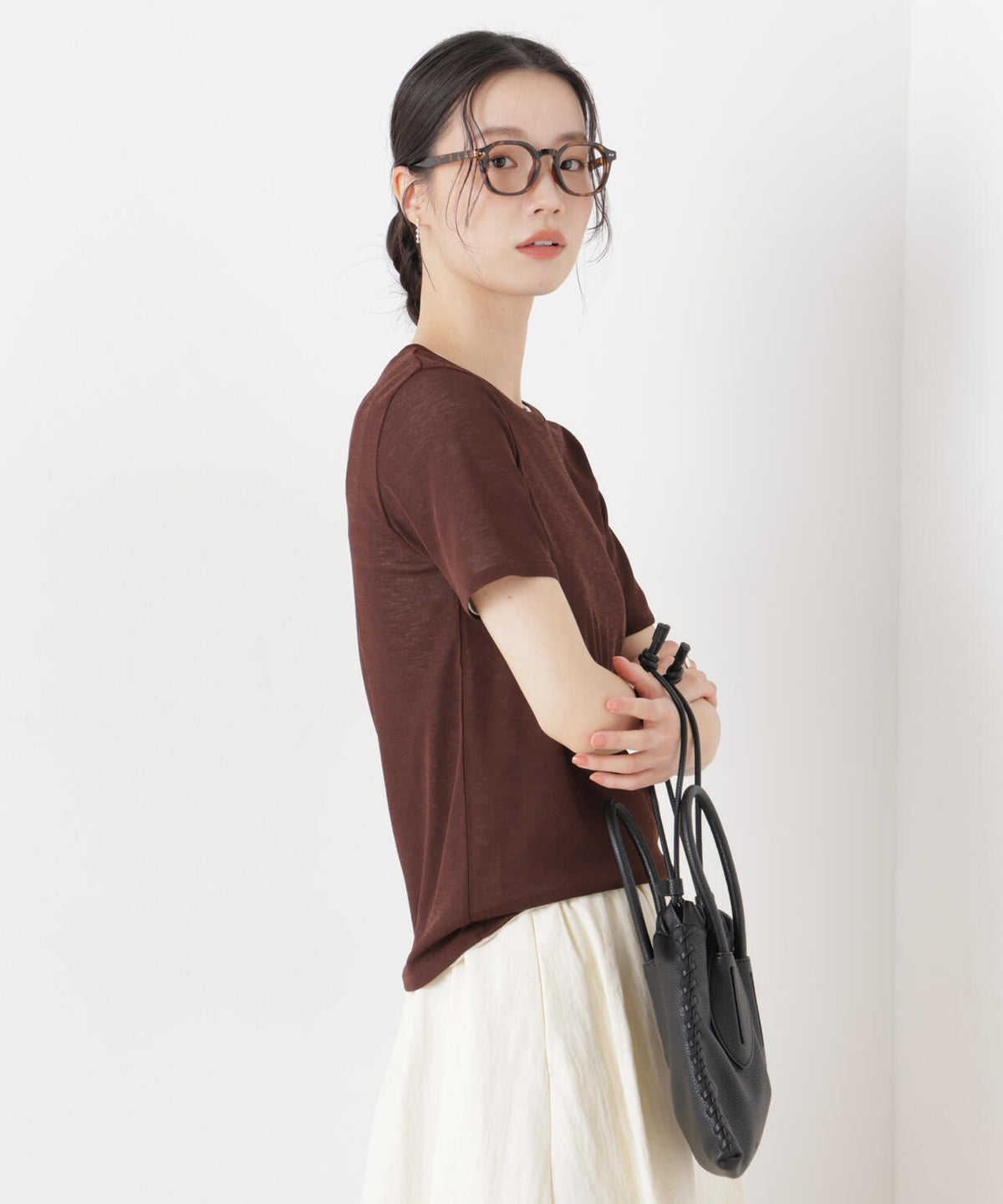 スラブシアー半袖Tシャツ 6736124301