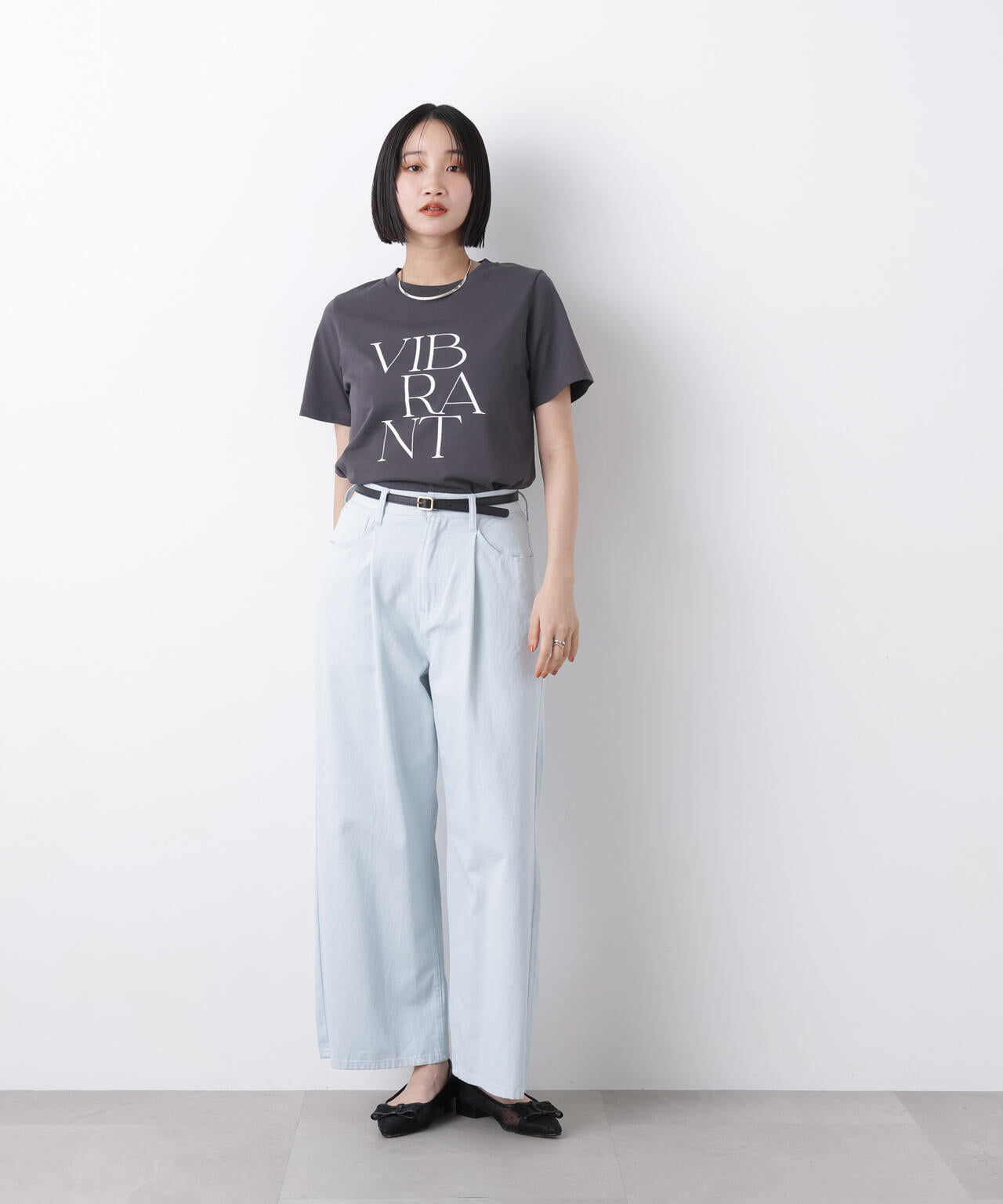 接触冷感&紫外線防止機能 ロゴプリントTシャツ 6736124302