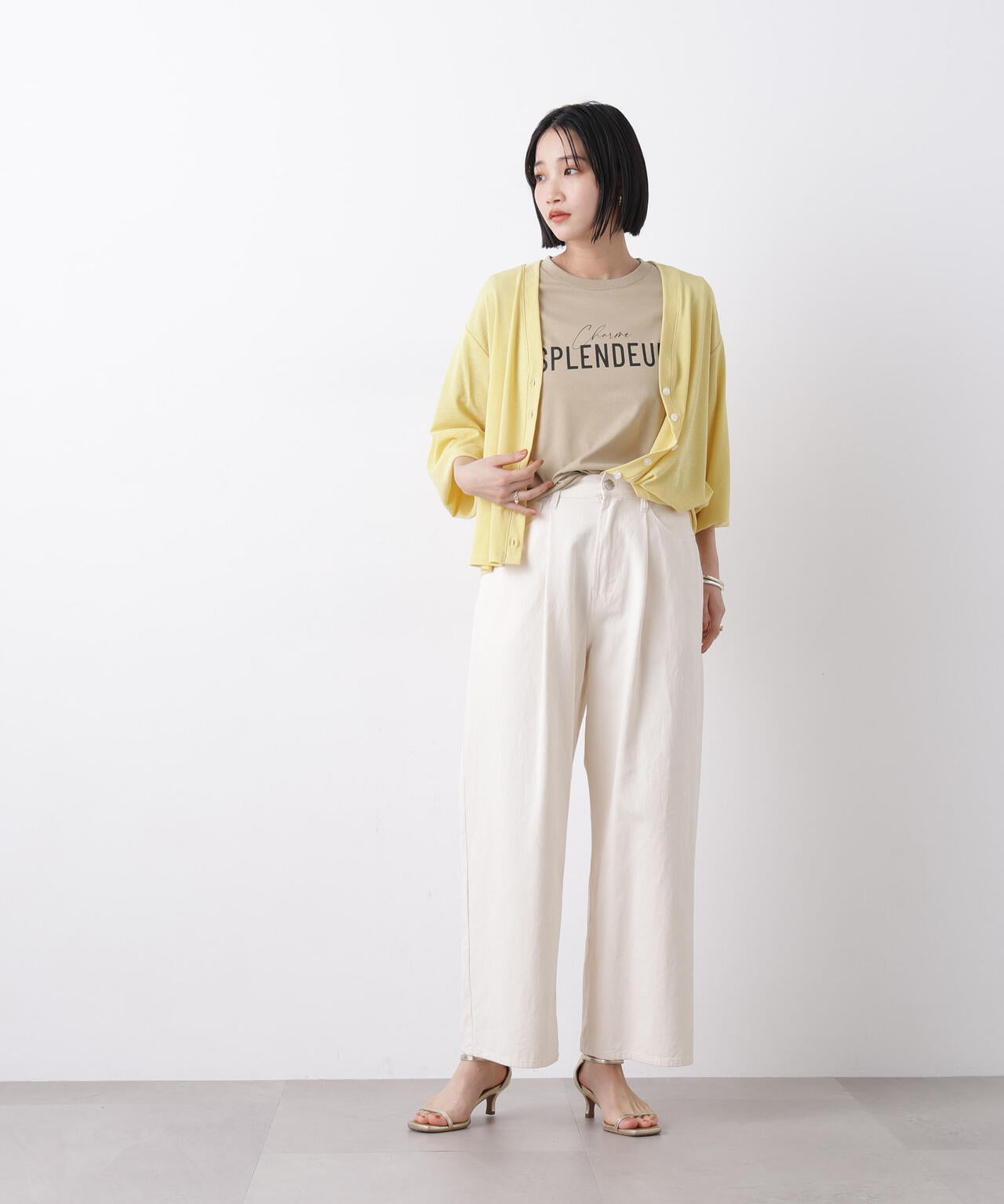 接触冷感&紫外線防止機能 ロゴプリントTシャツ 6736124302