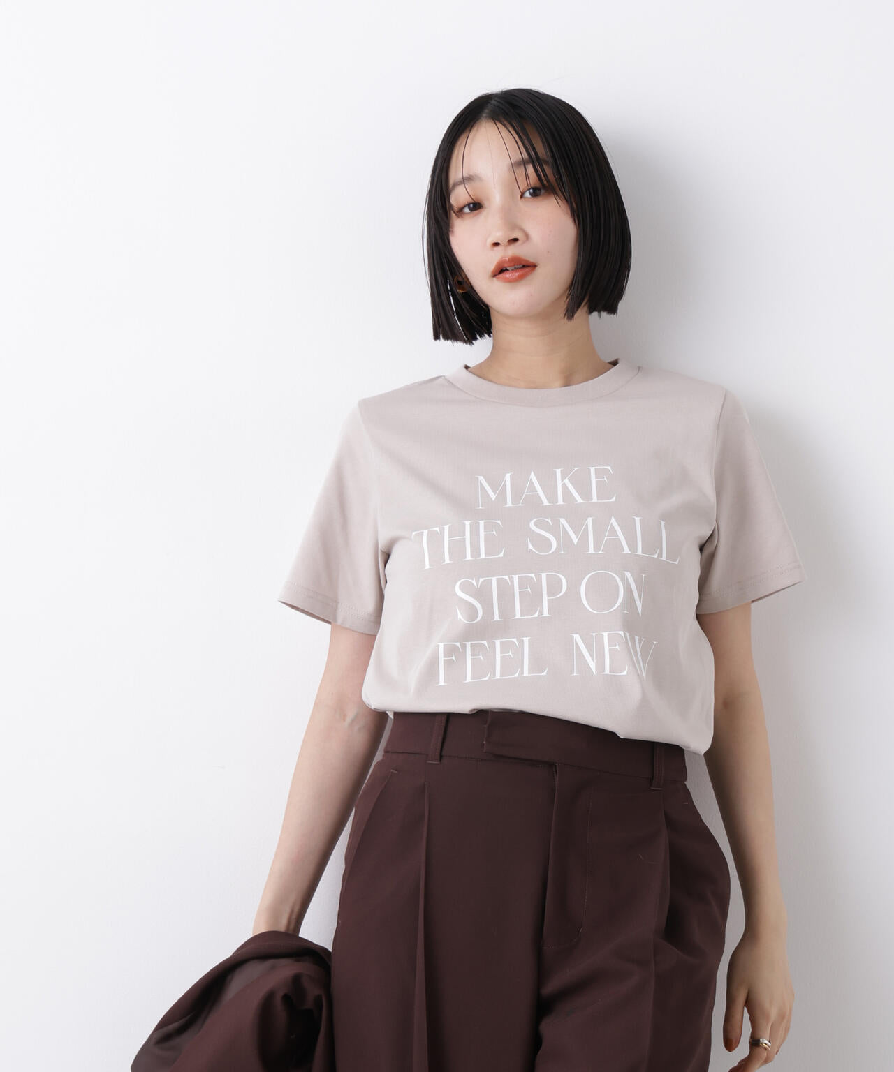 接触冷感&紫外線防止機能 ロゴプリントTシャツ 6736124302