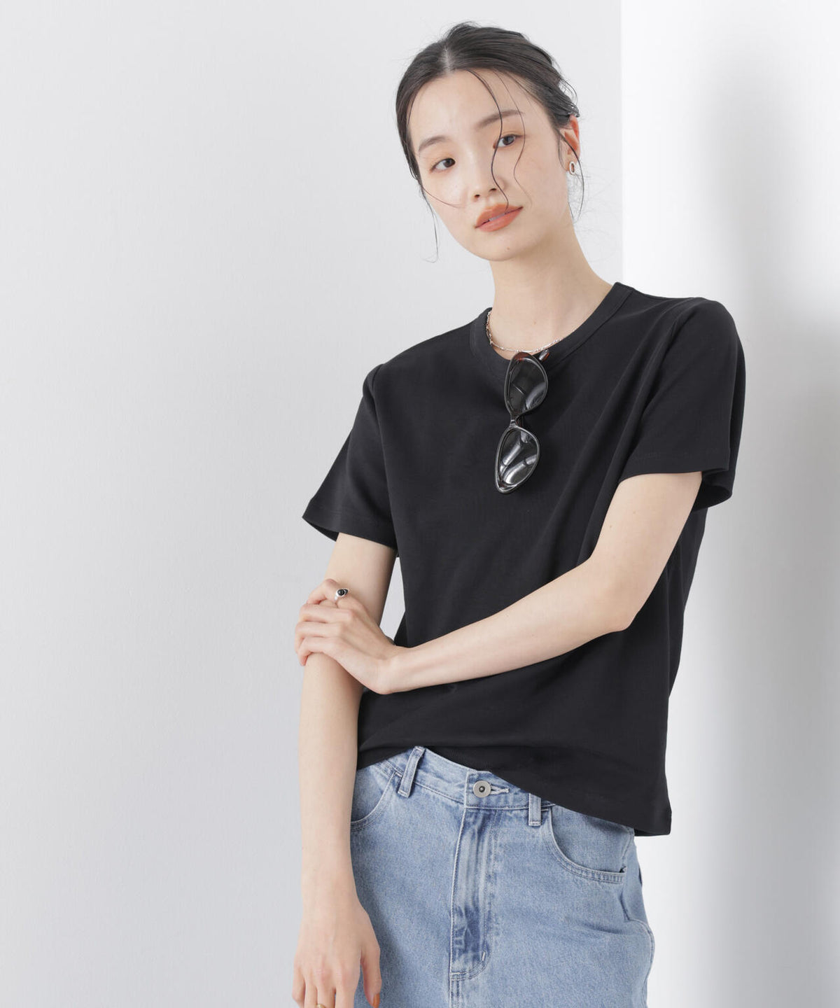 Repur加工 スムースシルケットクルーネックTシャツ 6736124303