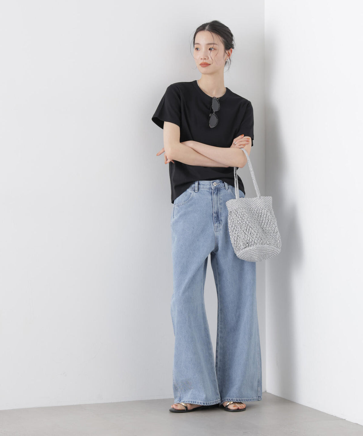 Repur加工 スムースシルケットクルーネックTシャツ 6736124303