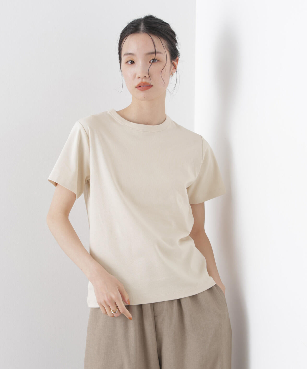 Repur加工 スムースシルケットクルーネックTシャツ 6736124303