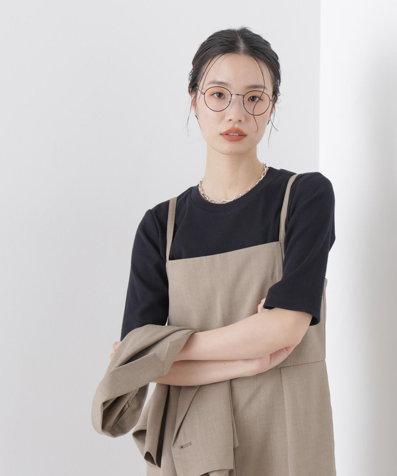 UVカット抗菌防臭吸水速乾イージーケアリブ半袖 6736124305