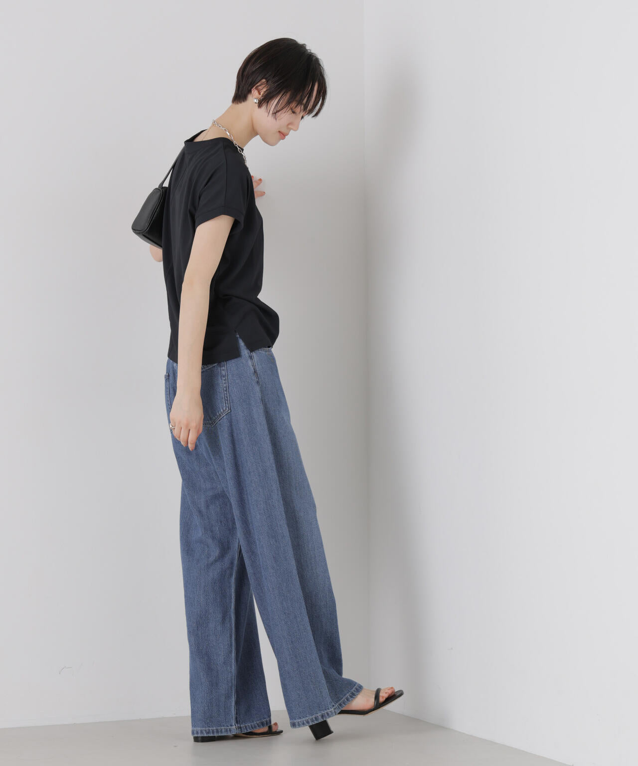 汗隠糸加工&多彩機能カットソー素材 ドルマンフレンチトップス 6736124321