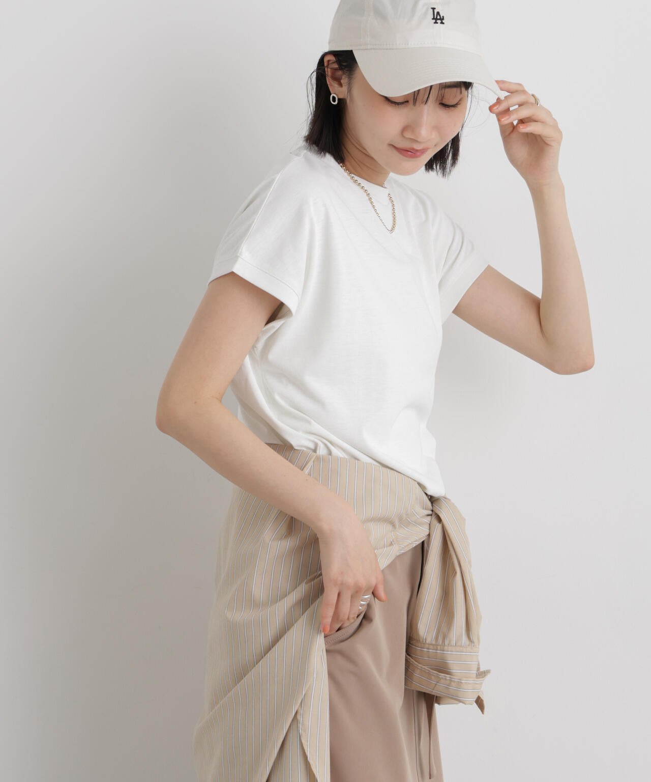 汗隠糸加工&多彩機能カットソー素材 ドルマンフレンチトップス 6736124321