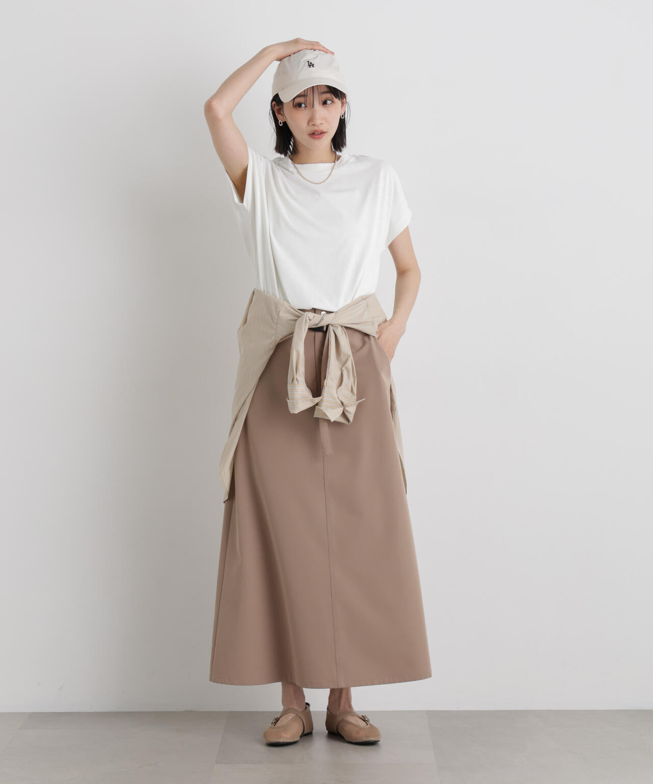 汗隠糸加工&多彩機能カットソー素材 ドルマンフレンチトップス 6736124321