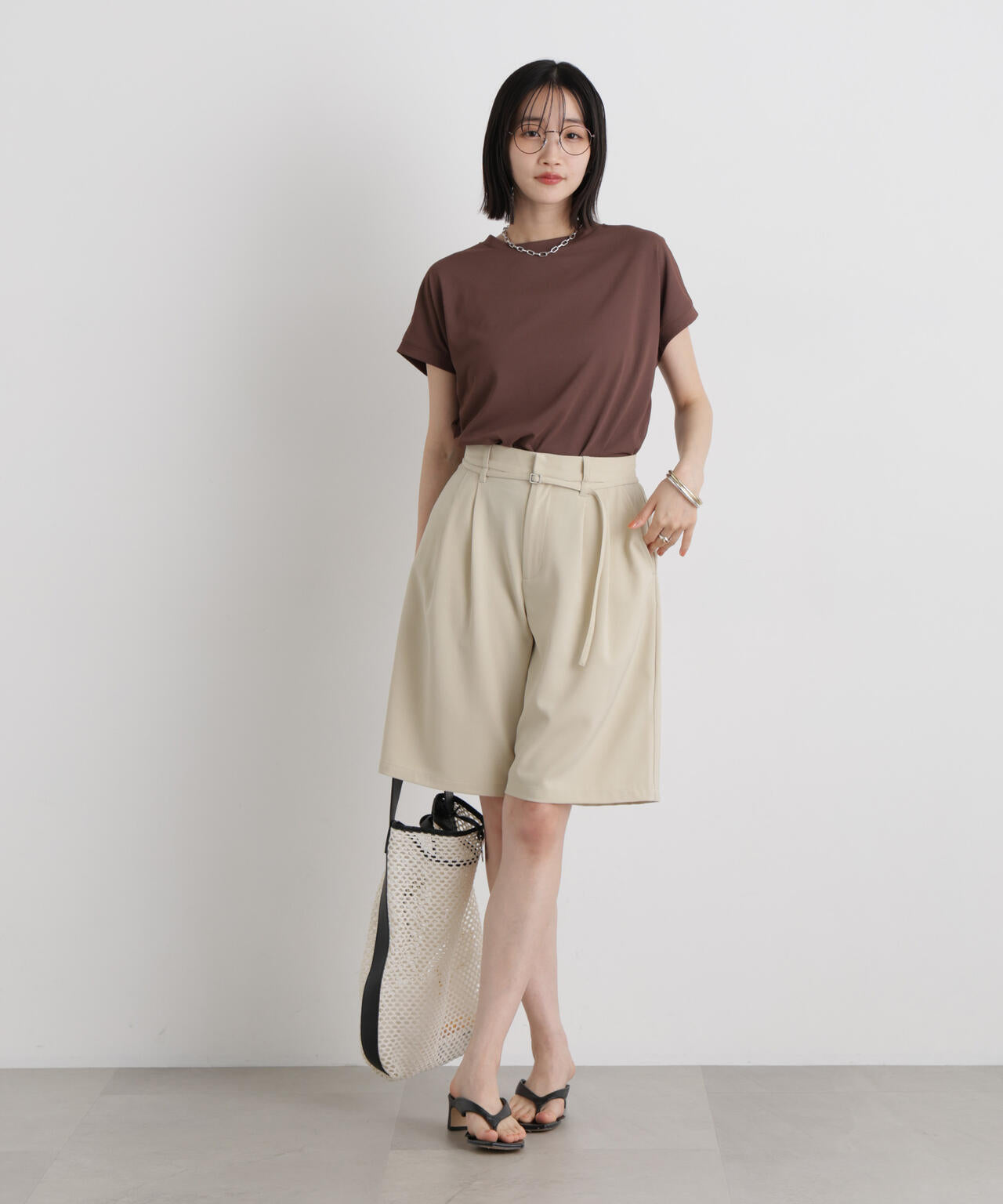 汗隠糸加工&多彩機能カットソー素材 ドルマンフレンチトップス 6736124321
