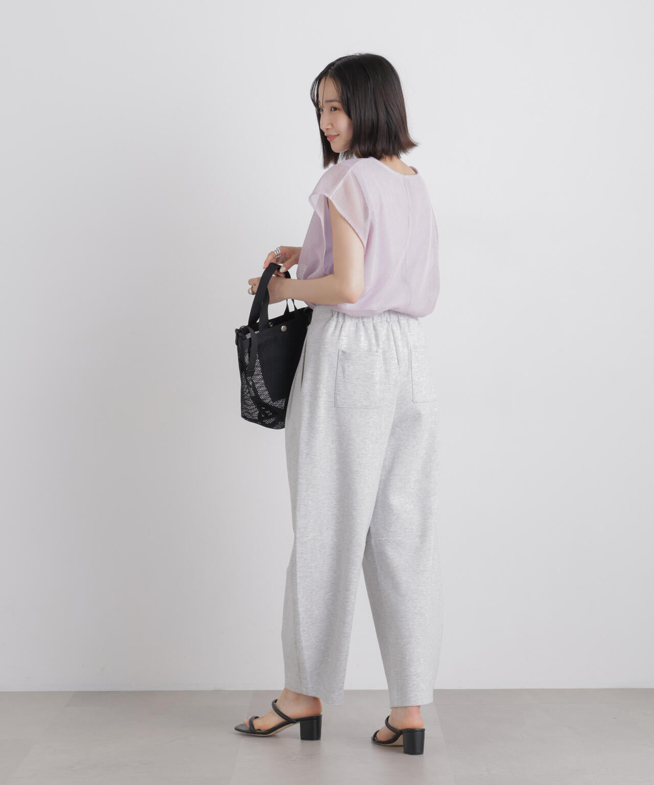 カラミメッシュレイヤードカットトップス 6736124334