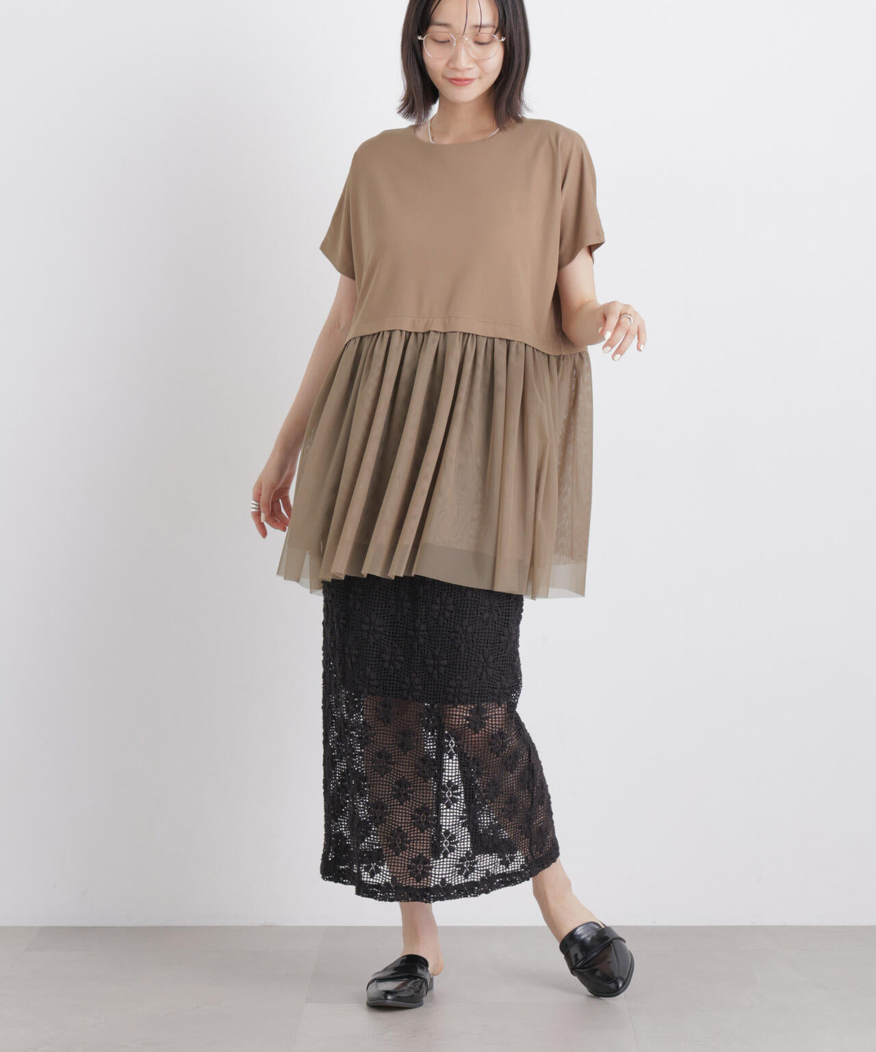 チュールドッキングカットトップス 6736124339