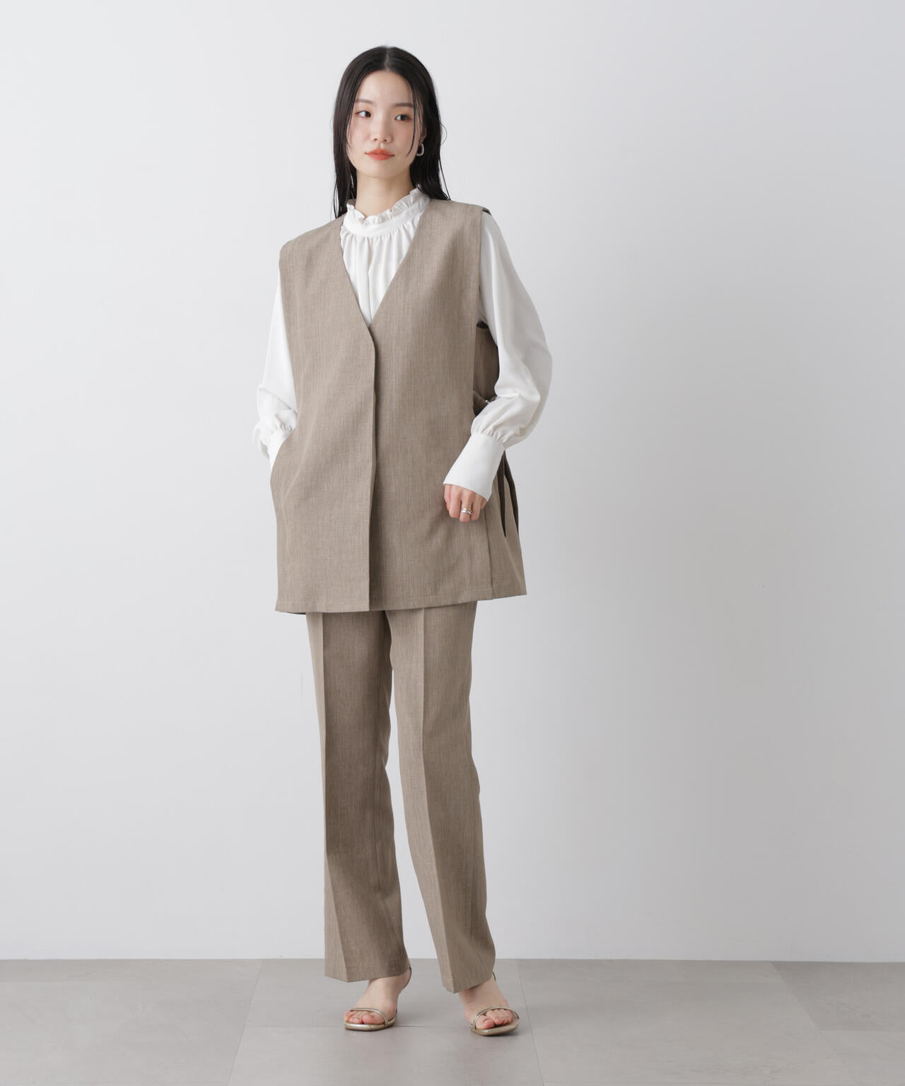 多機能センタープレスパンツ(セットアップ可) 6736127307