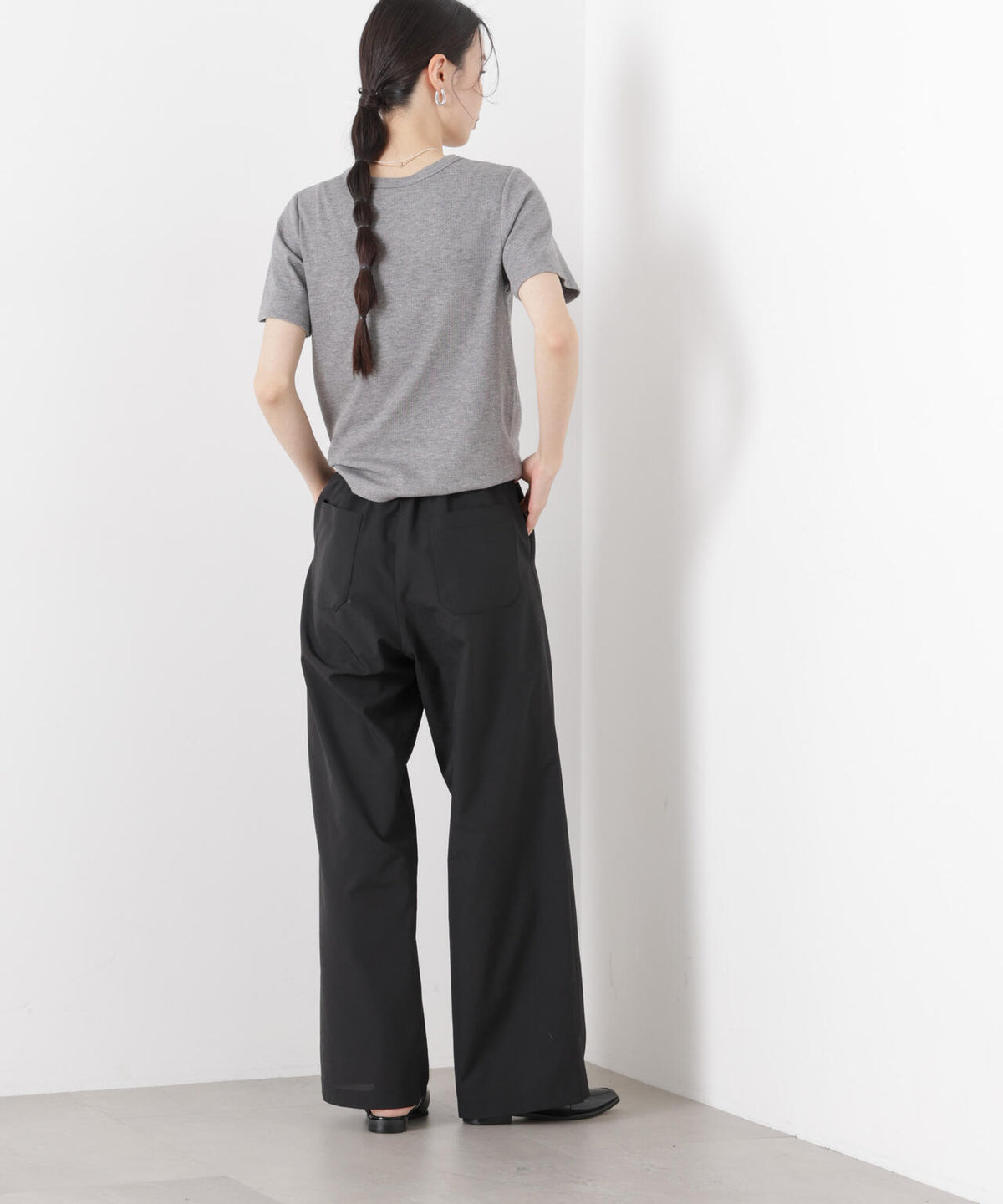 ソフトシアーツータックワイドパンツ(セットアップ可) 6736127308