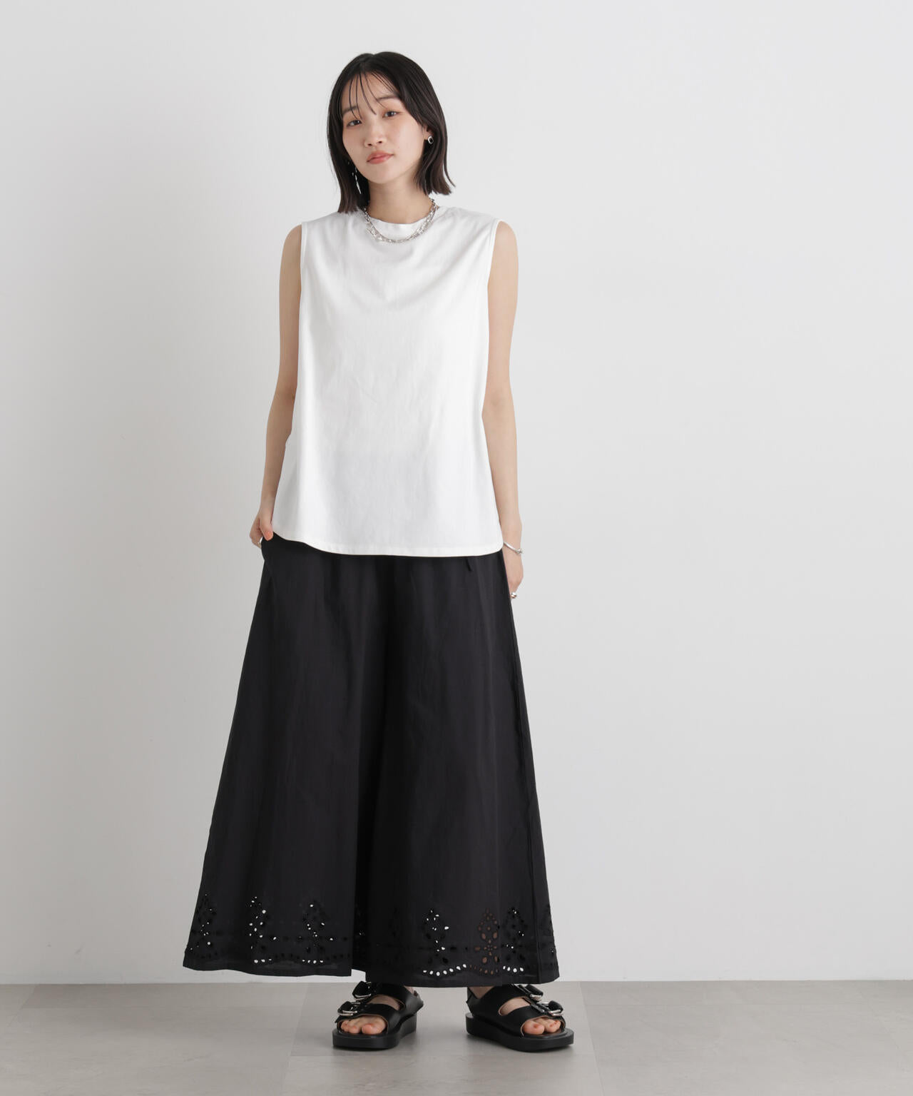 made in INDIAカットワークエンブロイダリーパンツ(セットアップ可) 6736127312
