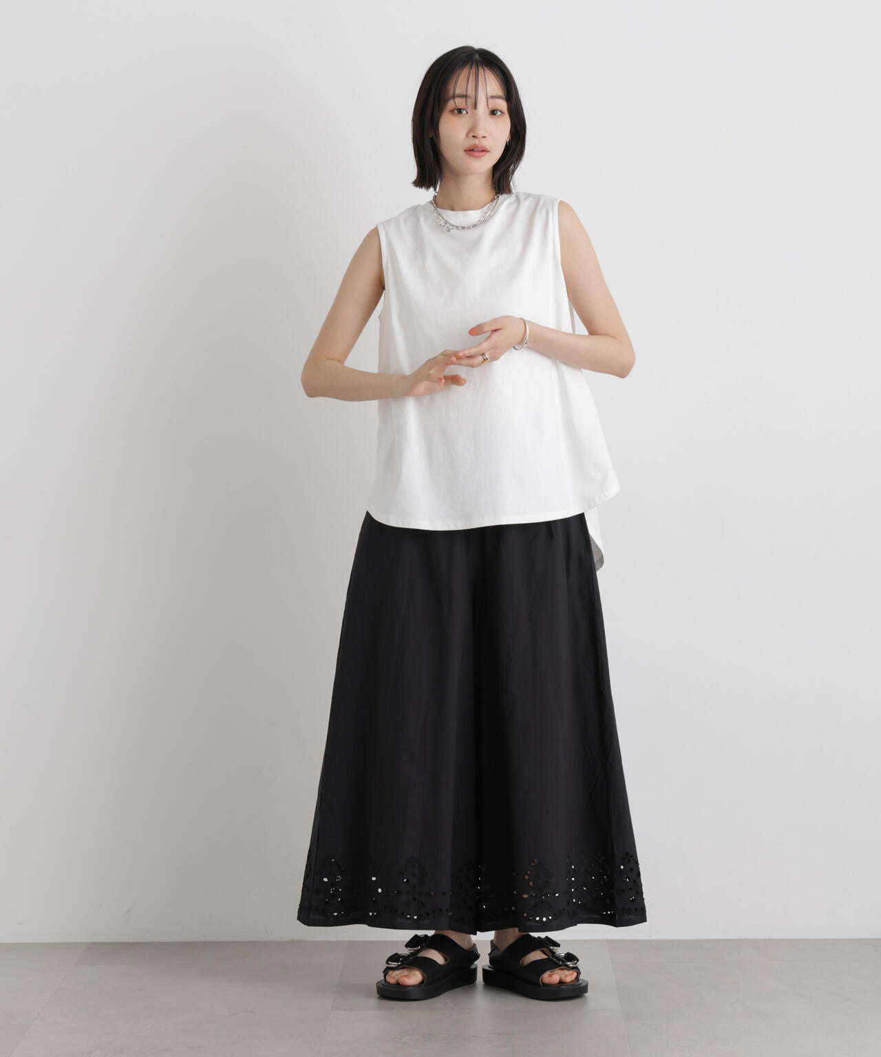 made in INDIAカットワークエンブロイダリーパンツ(セットアップ可) 6736127312