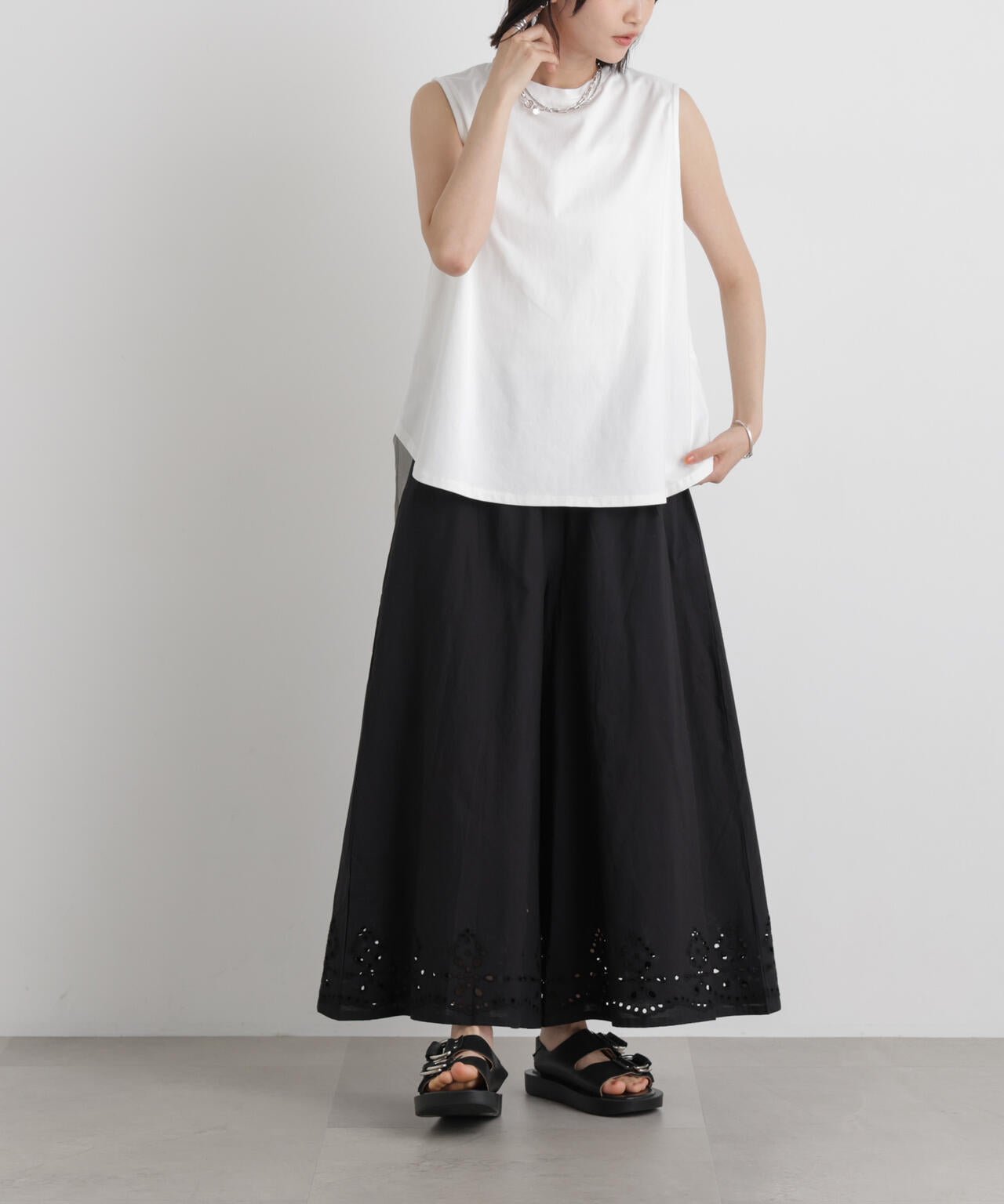 made in INDIAカットワークエンブロイダリーパンツ(セットアップ可) 6736127312