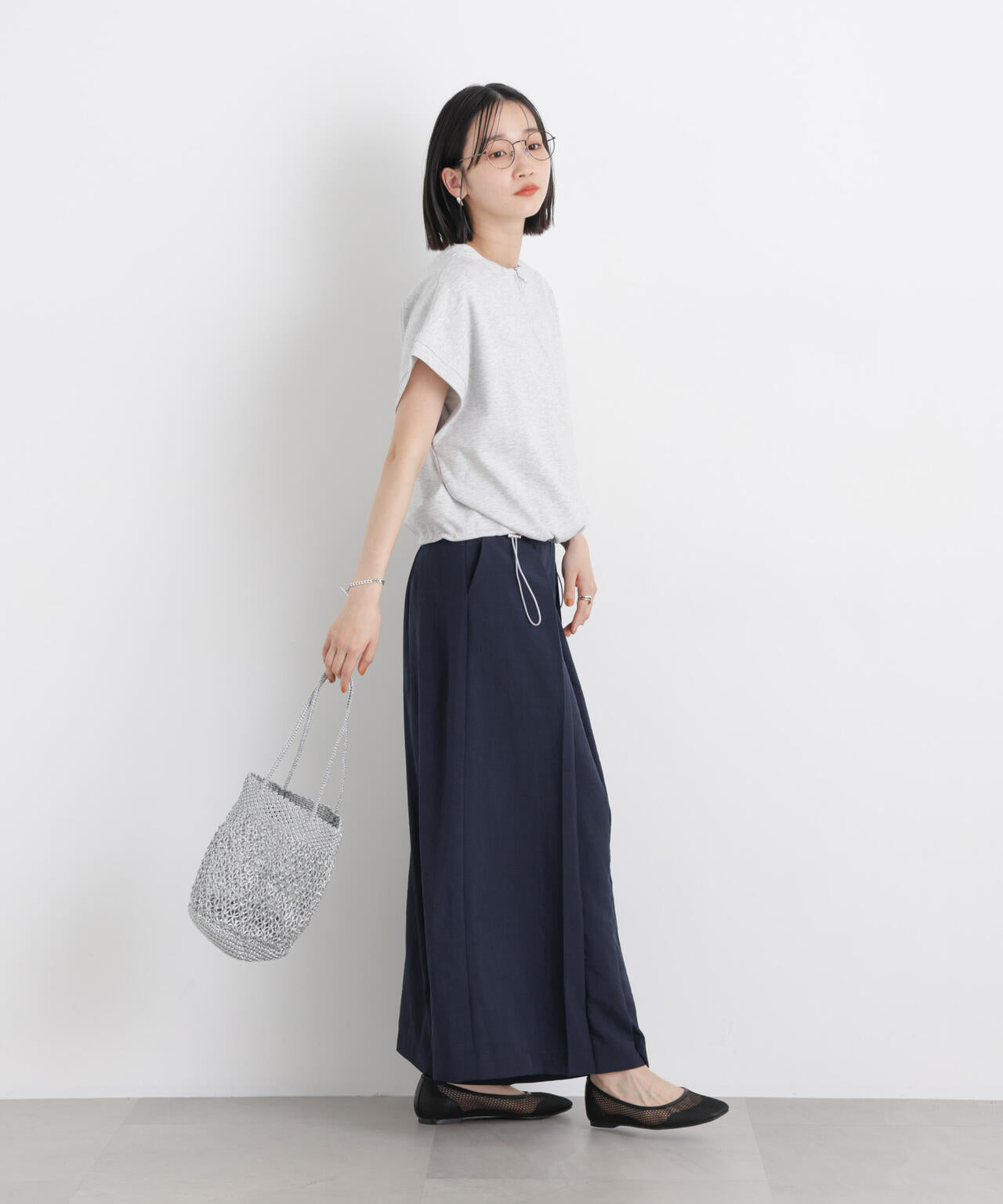 タンブラーブッチャーボックスプリーツワイドパンツ(セットアップ可) 6736127317