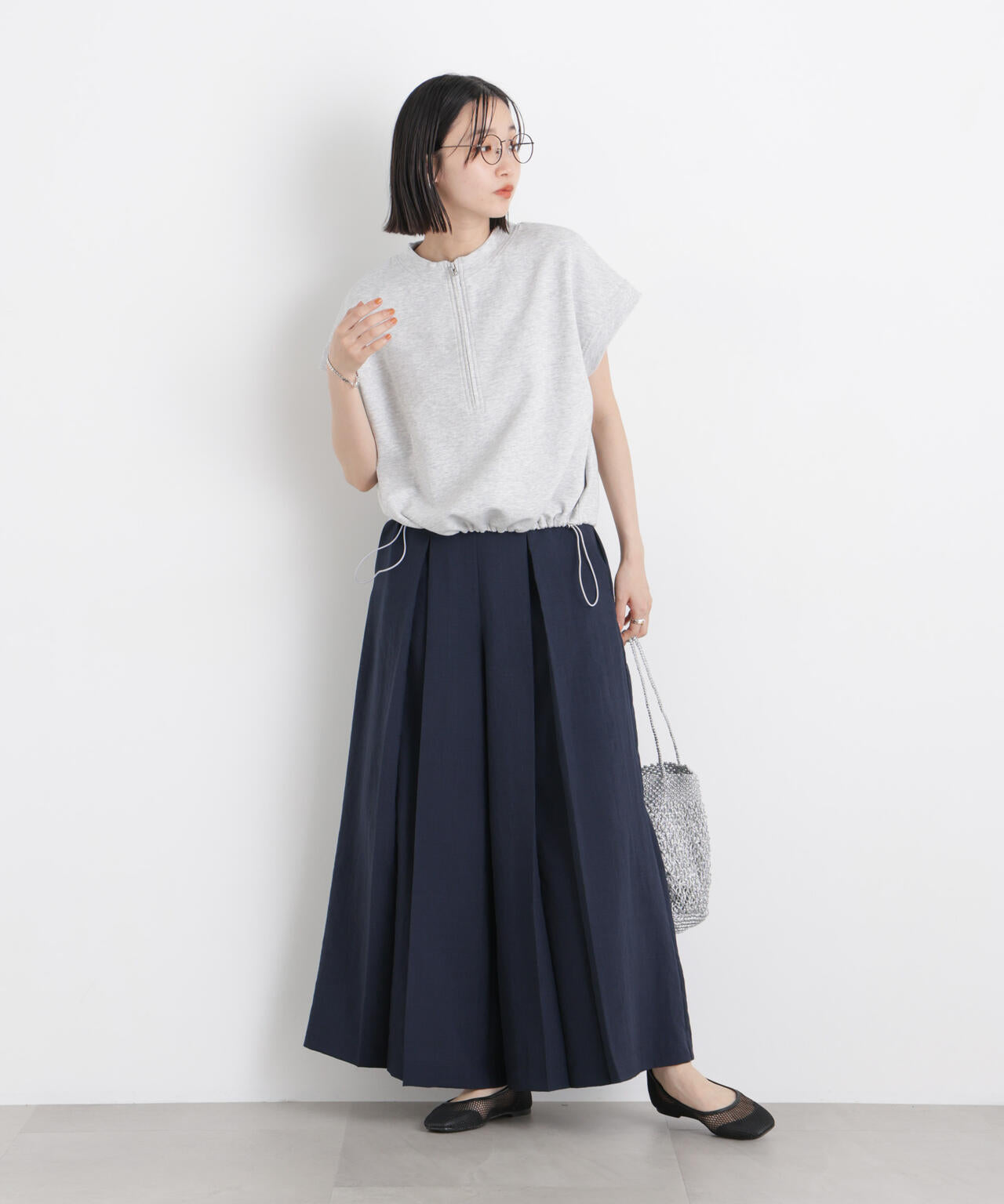 タンブラーブッチャーボックスプリーツワイドパンツ(セットアップ可) 6736127317