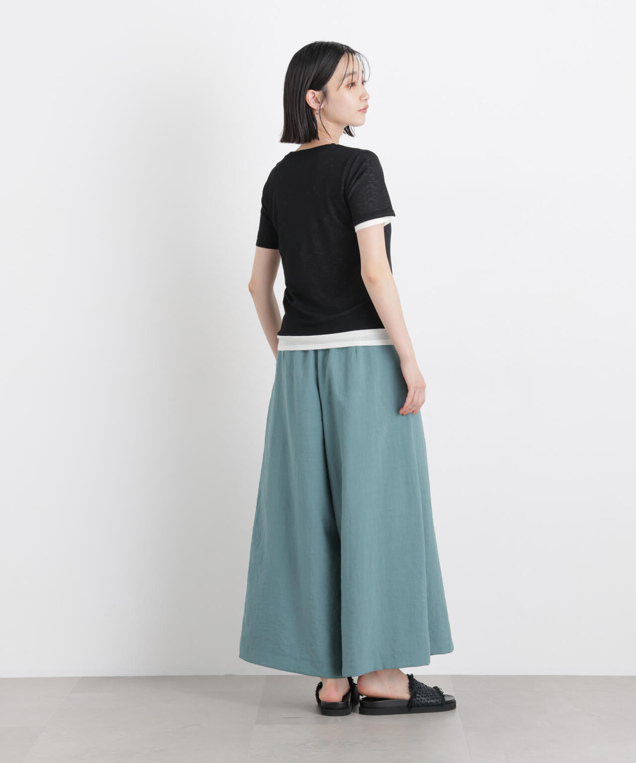 タンブラーブッチャーボックスプリーツワイドパンツ(セットアップ可) 6736127317