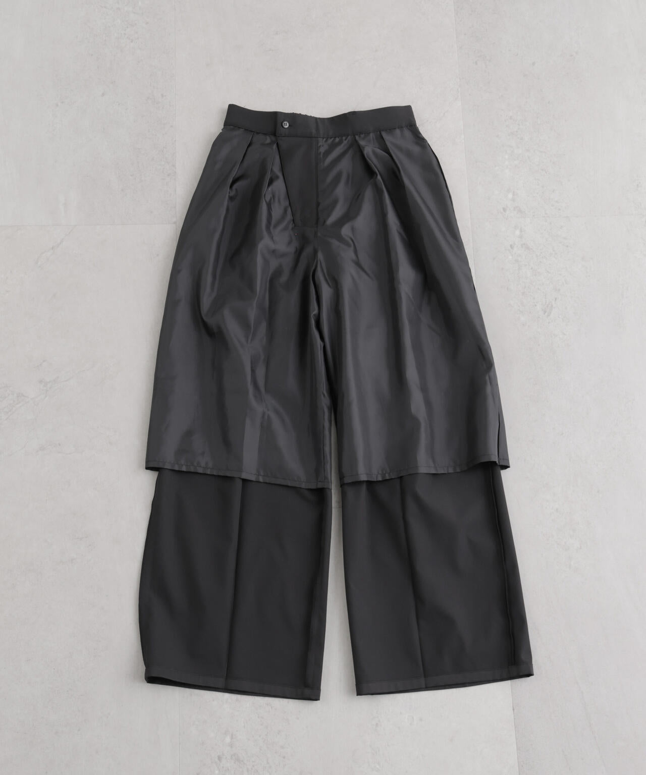 エバークリース加工タックワイドセンタープレスパンツ 6736127324