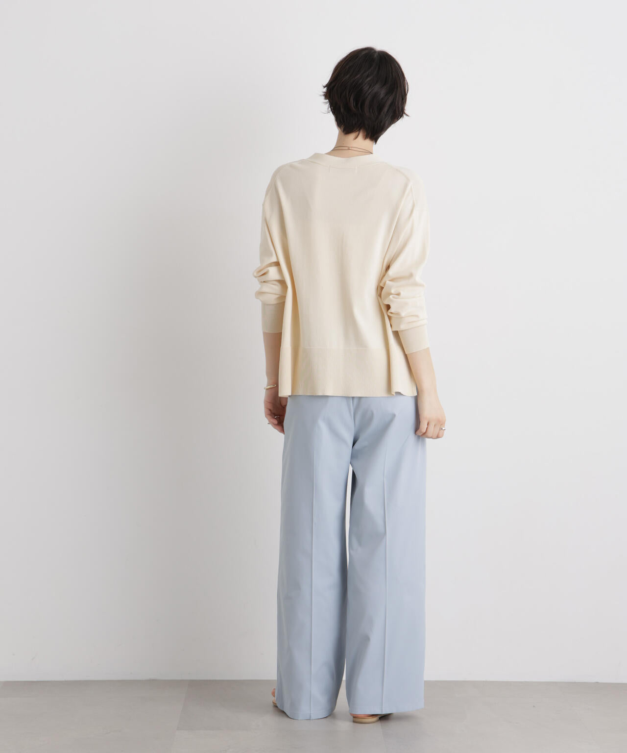 エバークリース加工タックワイドセンタープレスパンツ 6736127324