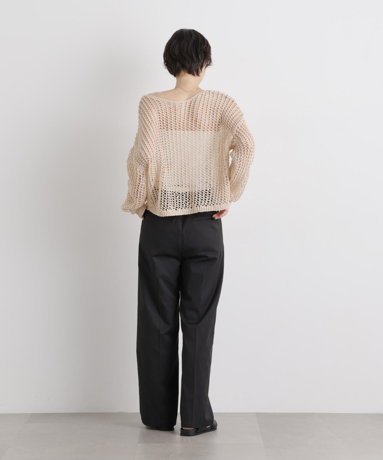 エバークリース加工ストレートセンタープレスパンツ 6736127325