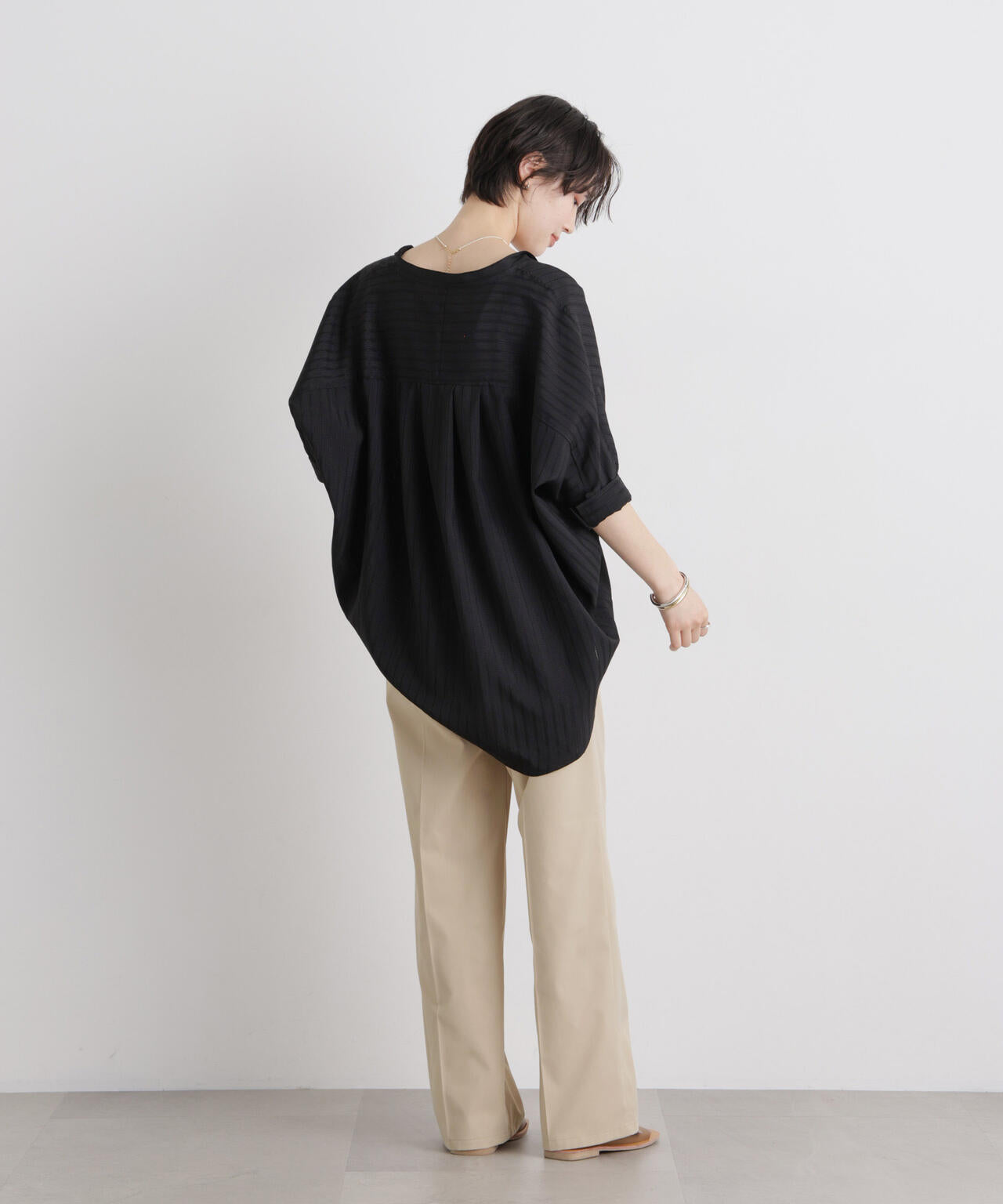 エバークリース加工ストレートセンタープレスパンツ 6736127325