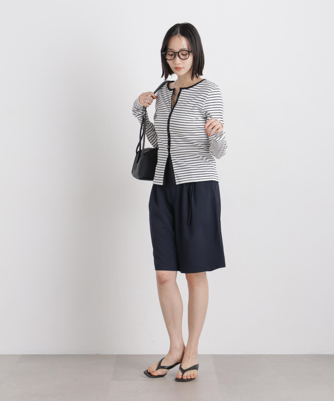 メランジストレッチベルト付ハーフパンツ(セットアップ可) 6736128300