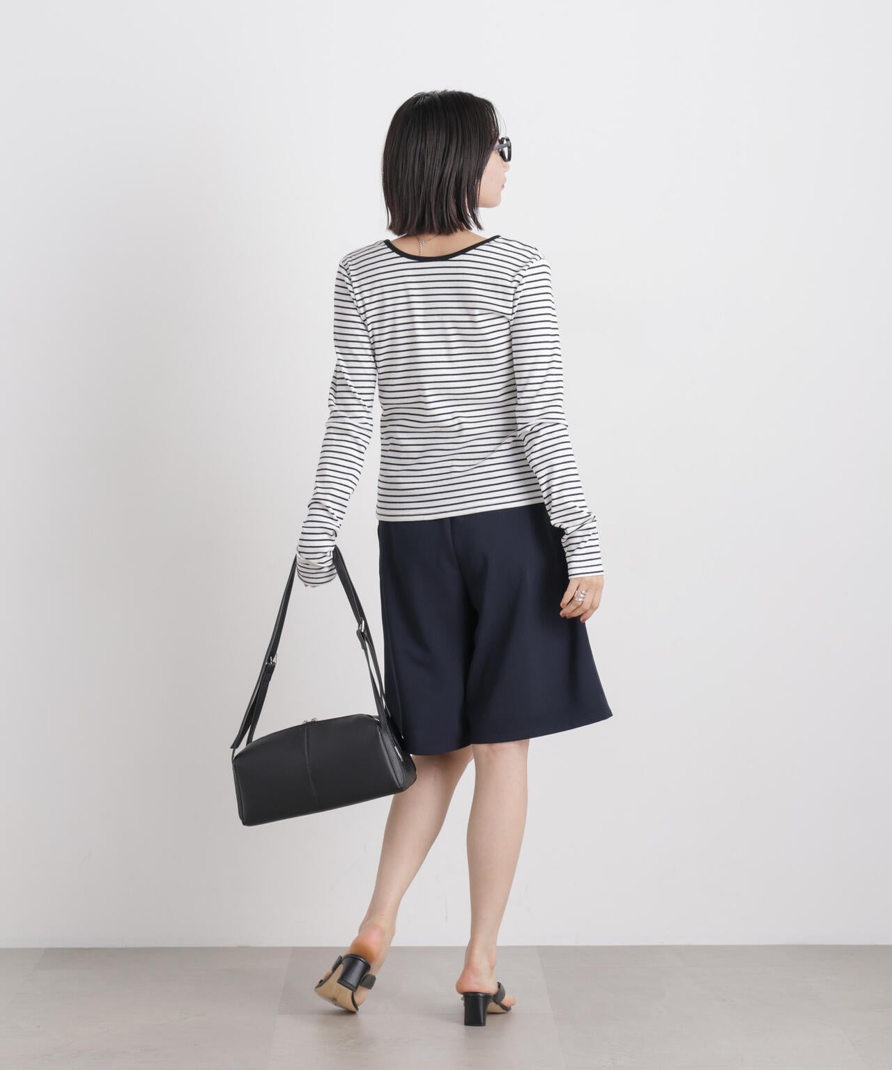 メランジストレッチベルト付ハーフパンツ(セットアップ可) 6736128300