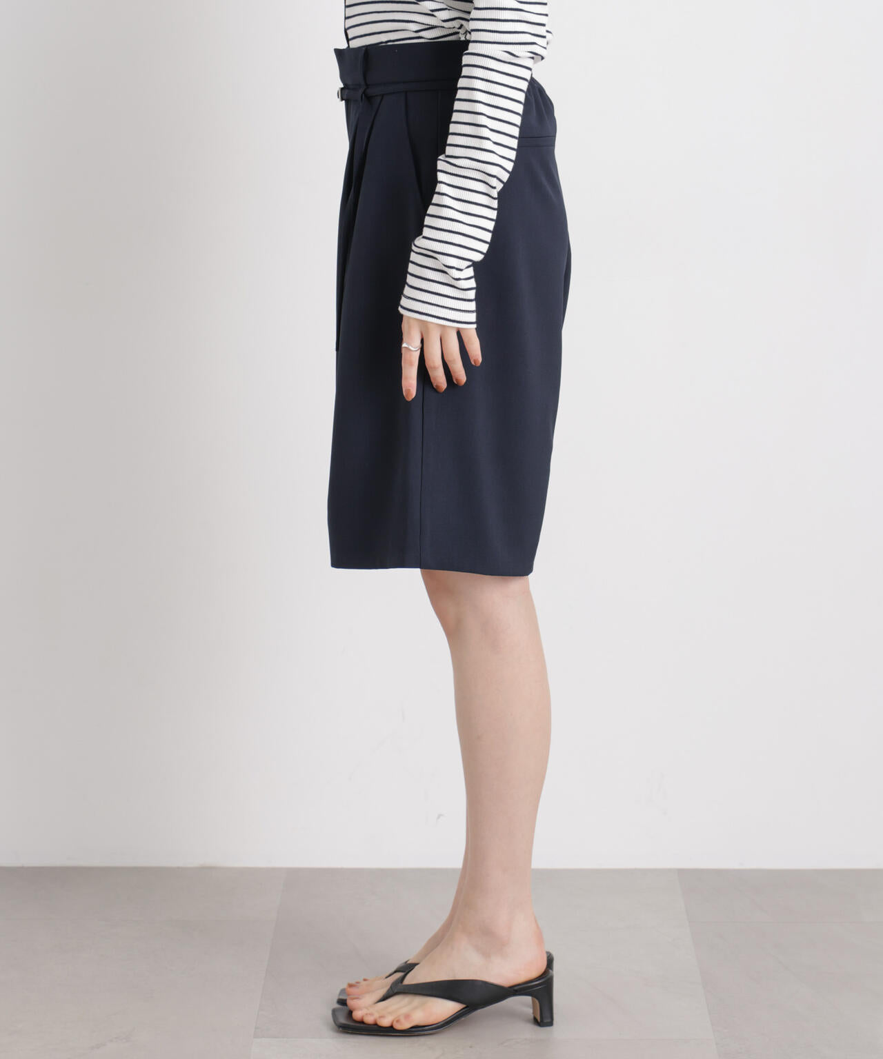 メランジストレッチベルト付ハーフパンツ(セットアップ可) 6736128300