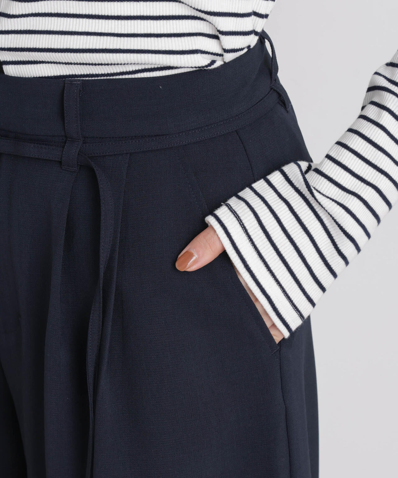 メランジストレッチベルト付ハーフパンツ(セットアップ可) 6736128300