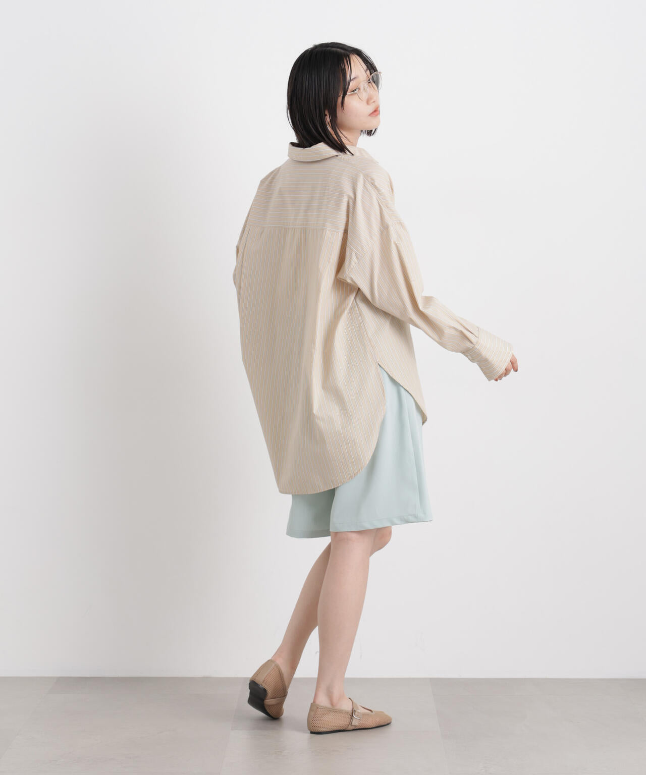 メランジストレッチベルト付ハーフパンツ(セットアップ可) 6736128300