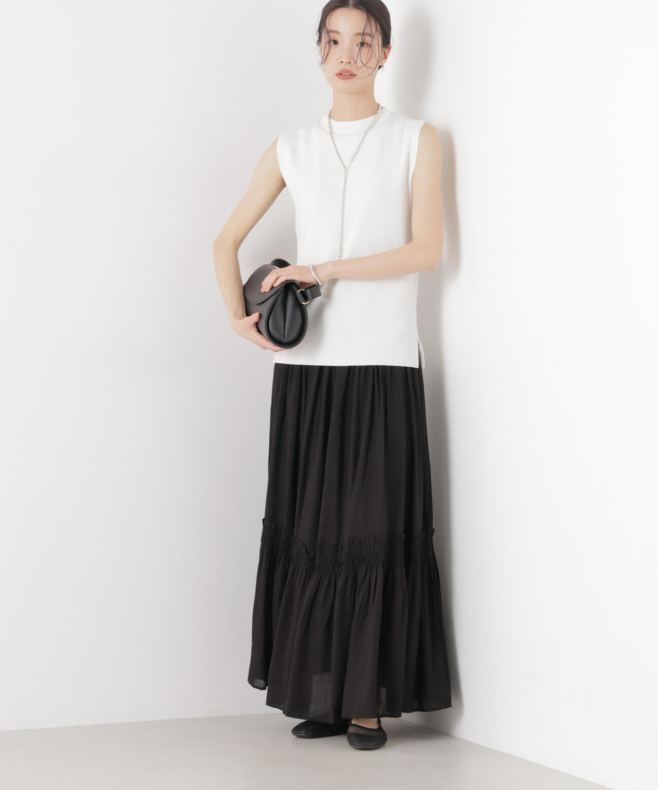 made in INDIA 切り替えギャザースカート(セットアップ可) 6736130300