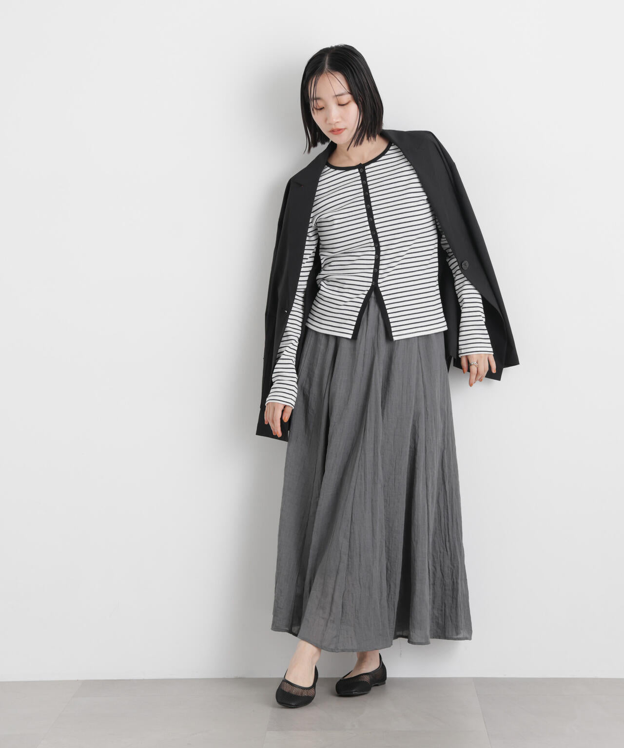 TCボイル接ぎフレアスカート(セットアップ可) 6736130309