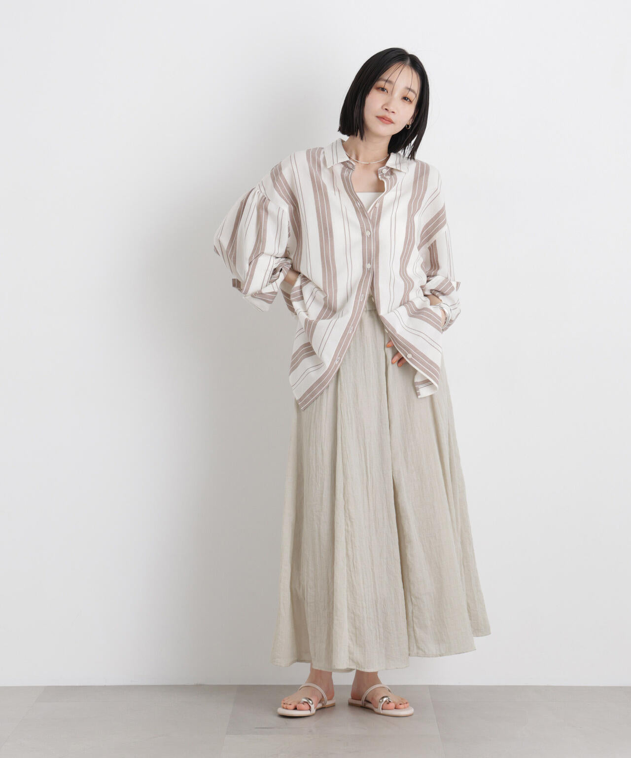 TCボイル接ぎフレアスカート(セットアップ可) 6736130309