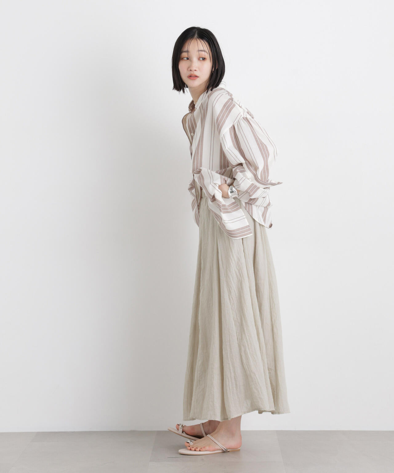 TCボイル接ぎフレアスカート(セットアップ可) 6736130309