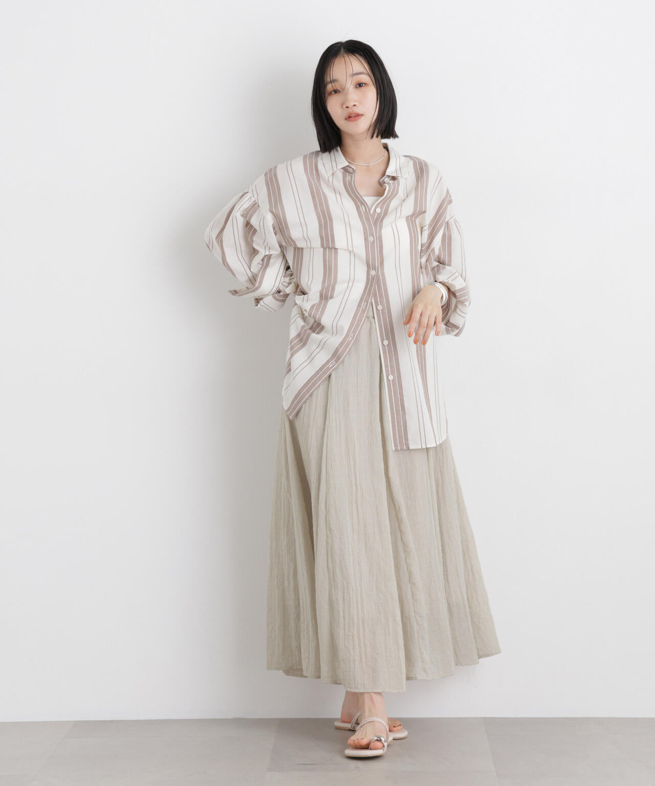 TCボイル接ぎフレアスカート(セットアップ可) 6736130309