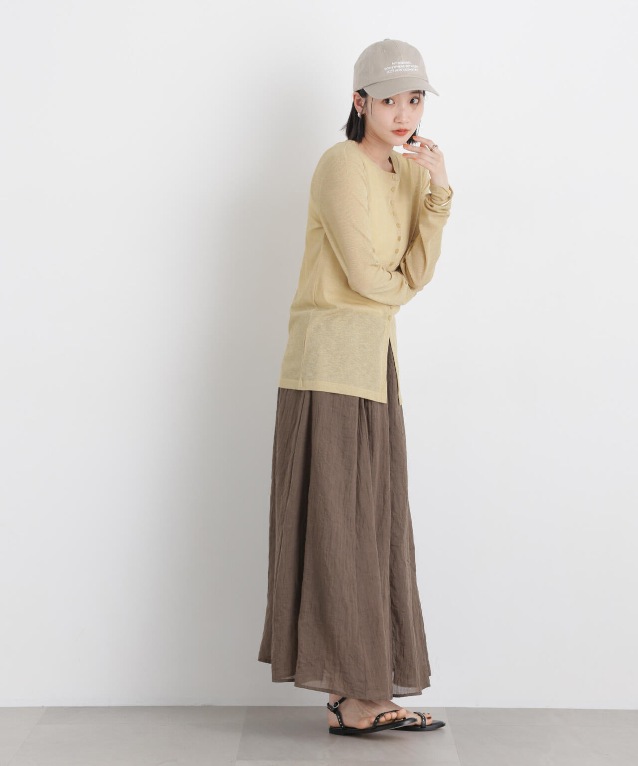 TCボイル接ぎフレアスカート(セットアップ可) 6736130309