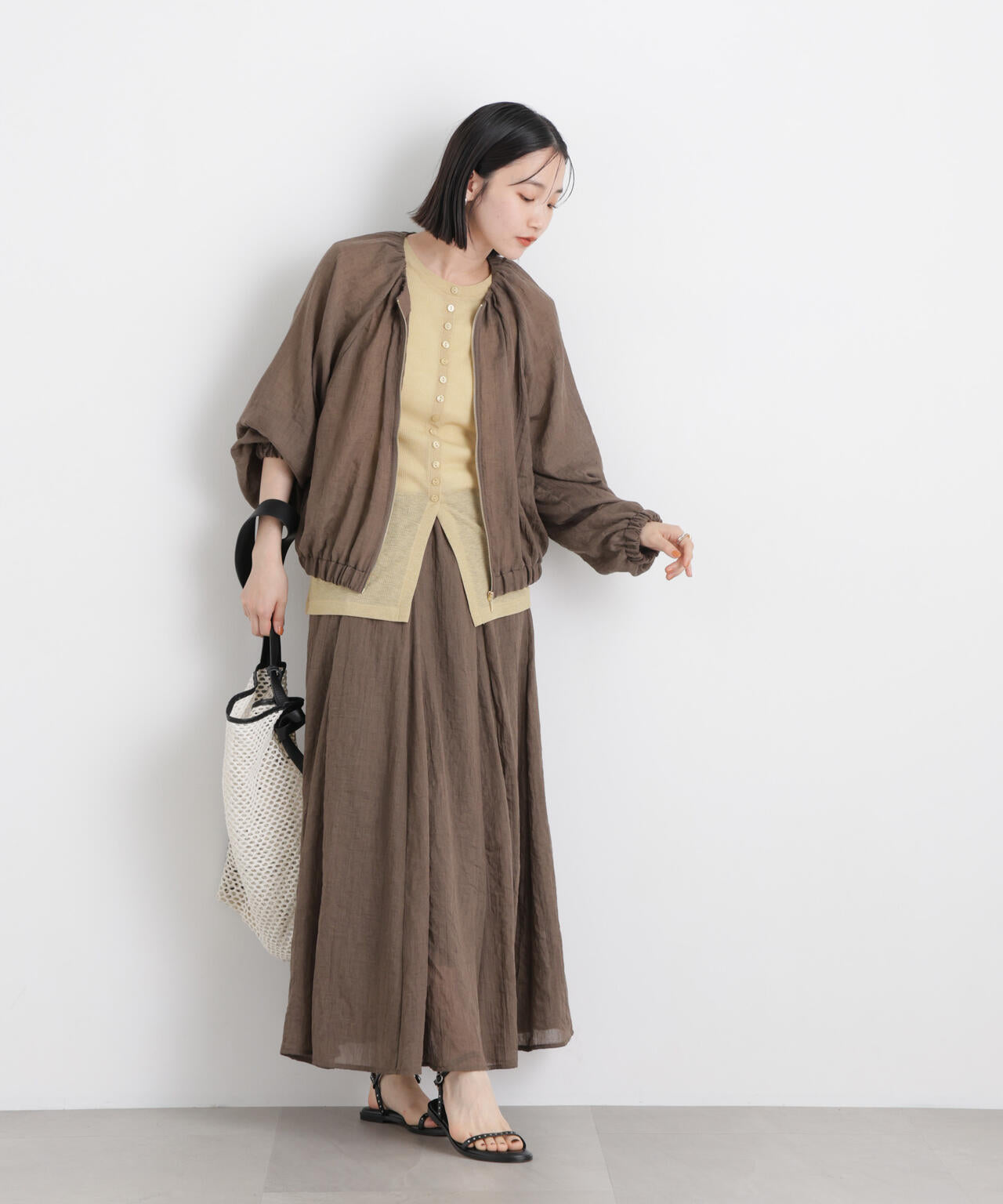 TCボイル接ぎフレアスカート(セットアップ可) 6736130309