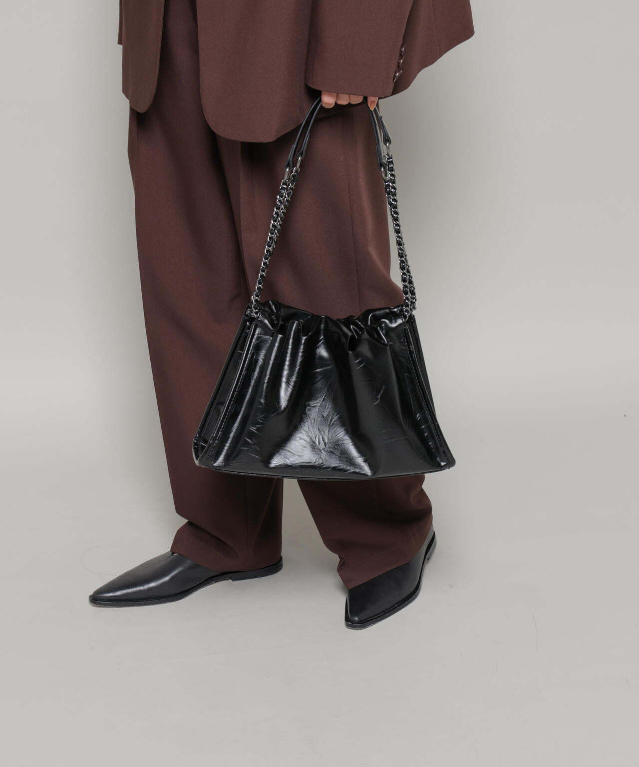 チェーンショルダーギャザーバッグ 6736132300