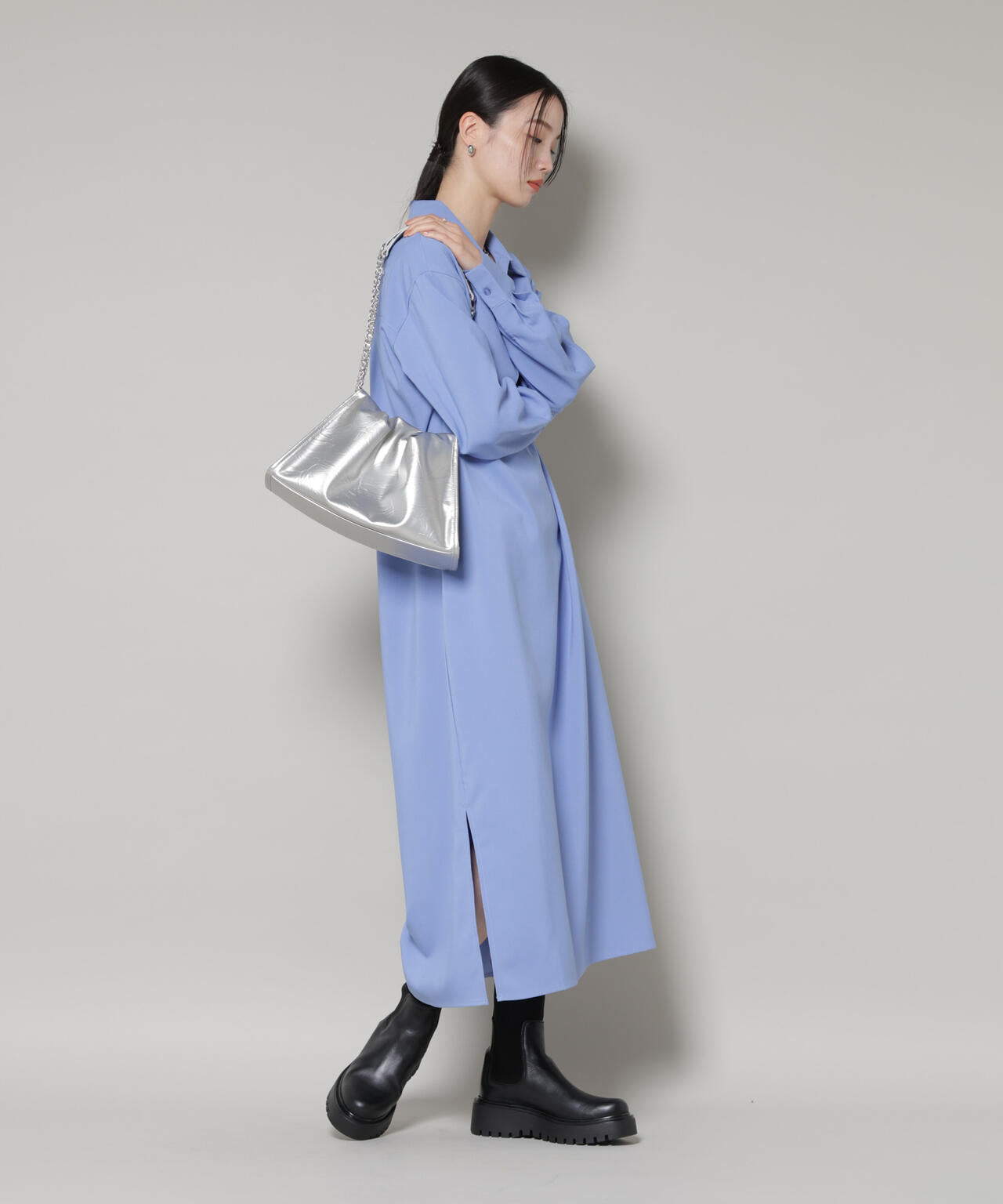 チェーンショルダーギャザーバッグ 6736132300