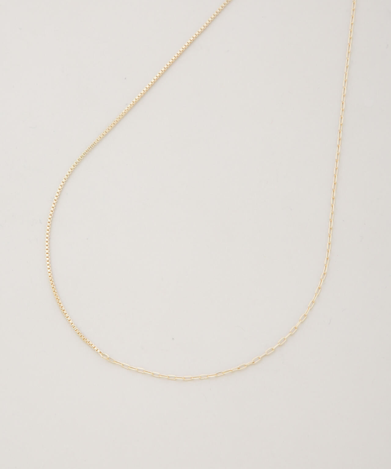 コンビチェーンデザインネックレス長さ38cm 6736146305