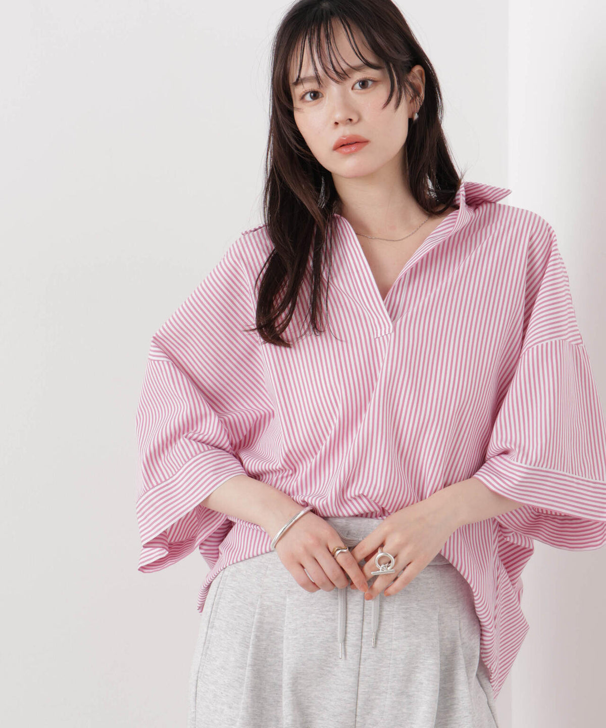 ストライプスキッパーシャツ 6736221301